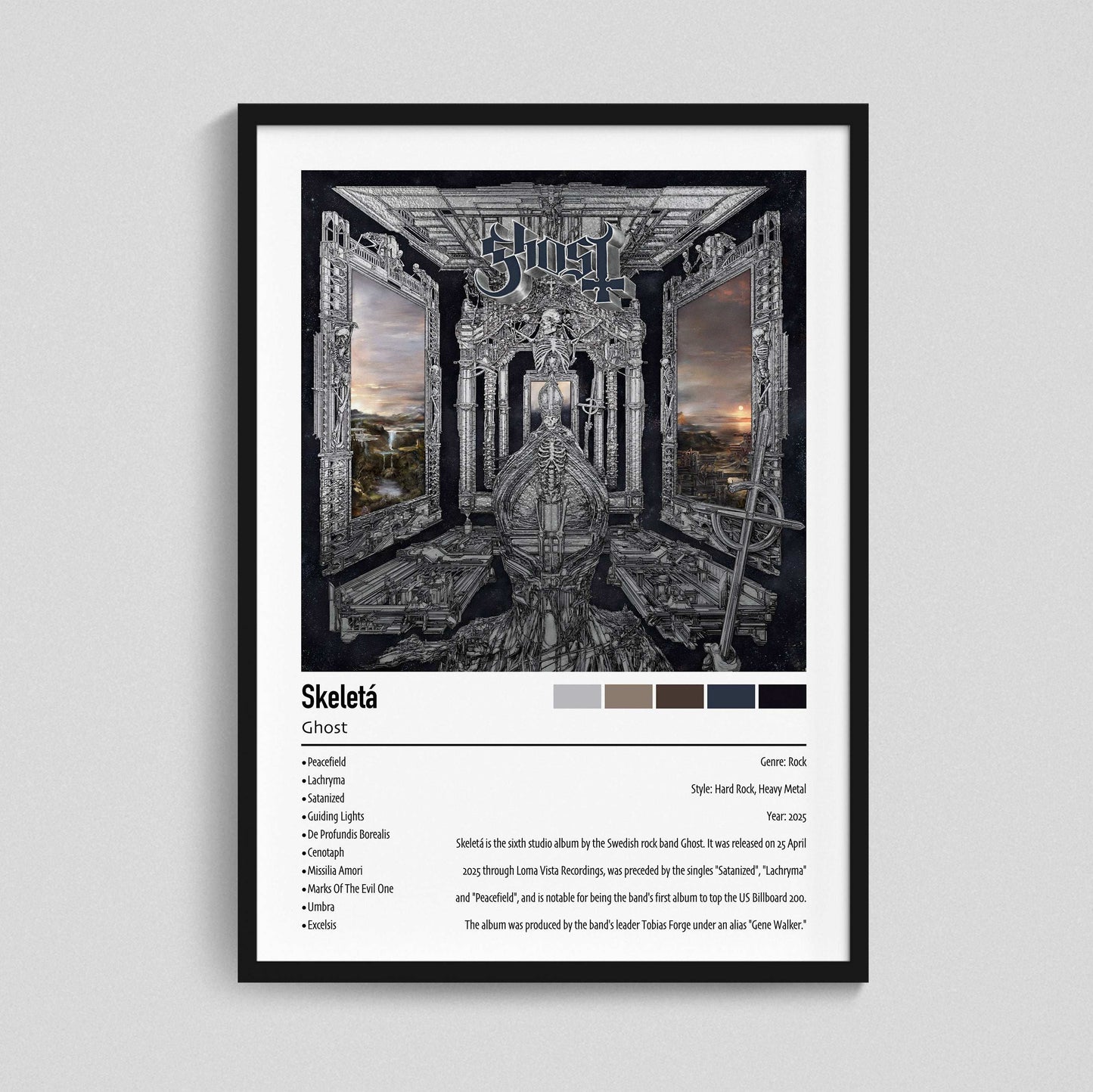 Ghost | Skeletá | Custom Album Cover Poster Print