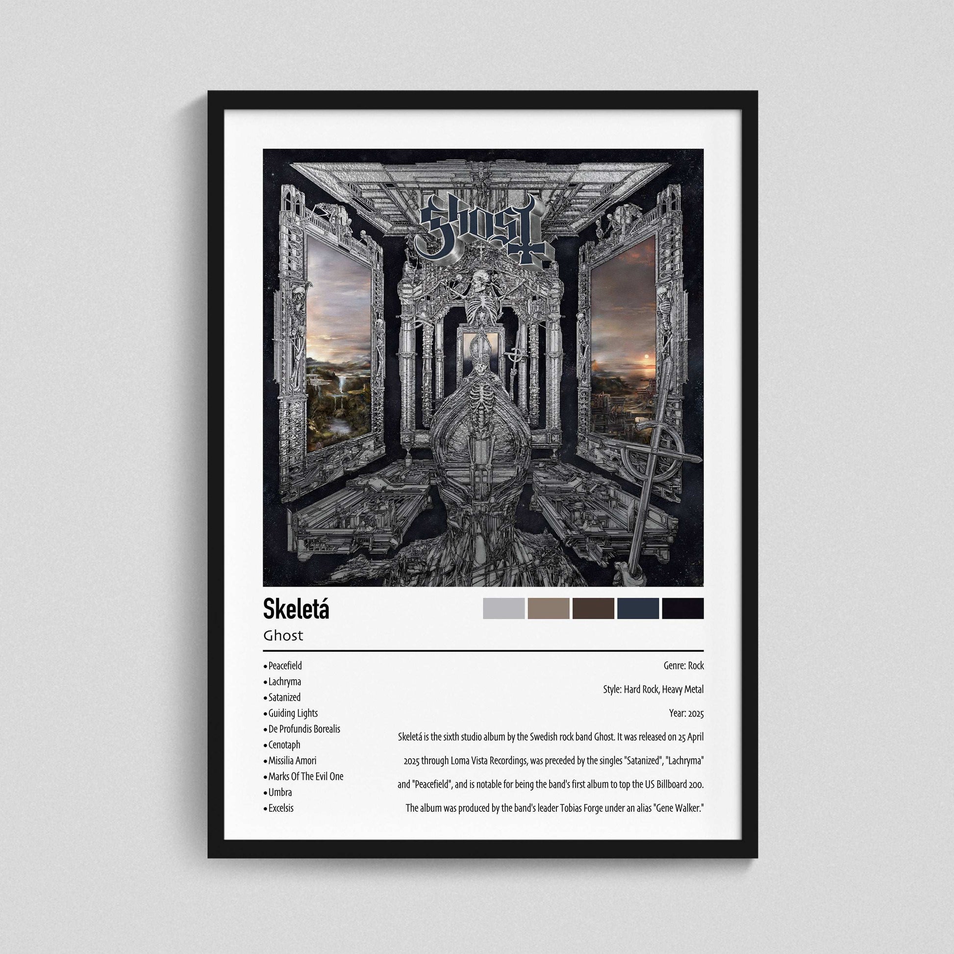 Ghost | Skeletá | Custom Album Cover Poster Print