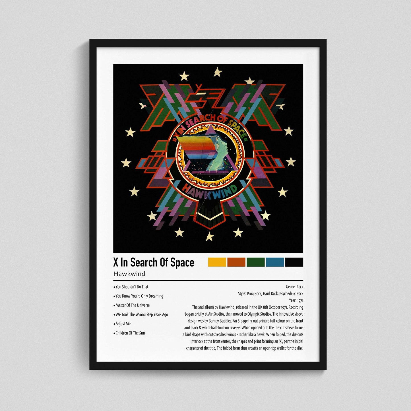 Hawkweed | X In Search Of Space | Custom Album Cover Poster Print
