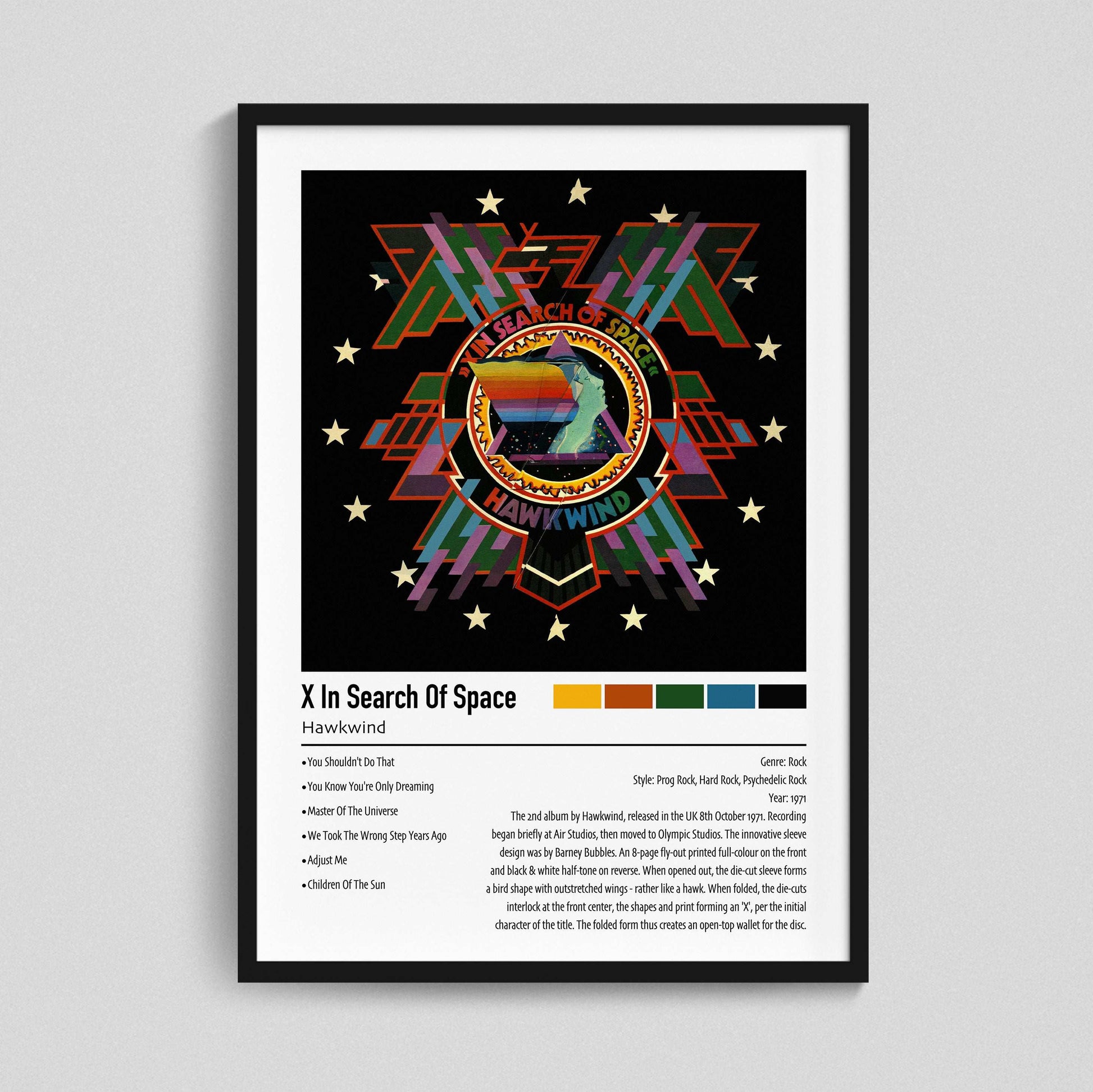 Hawkweed | X In Search Of Space | Custom Album Cover Poster Print