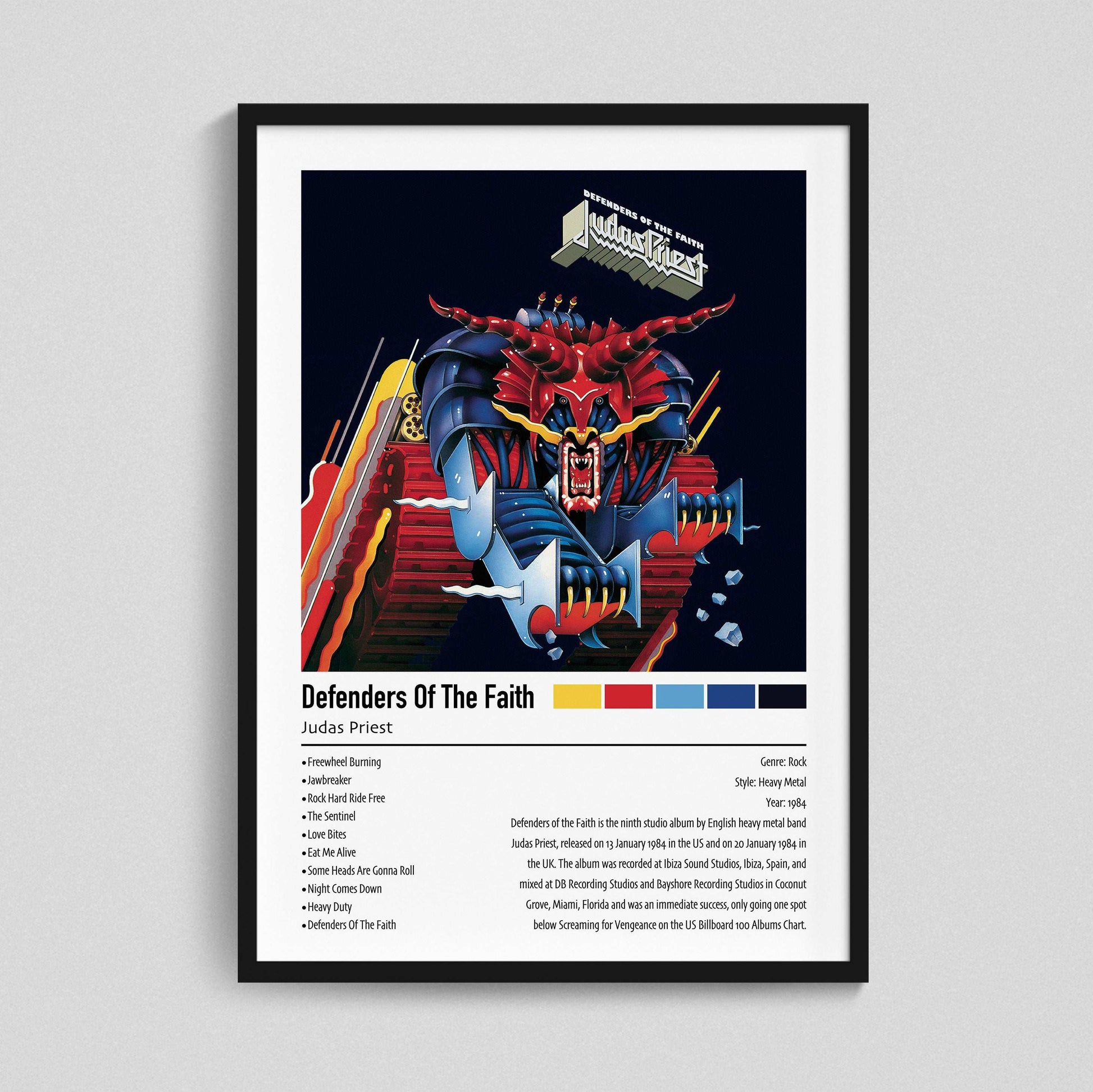 Judas Priest | Defenders Of The Faith | Custom Album Cover Poster Print