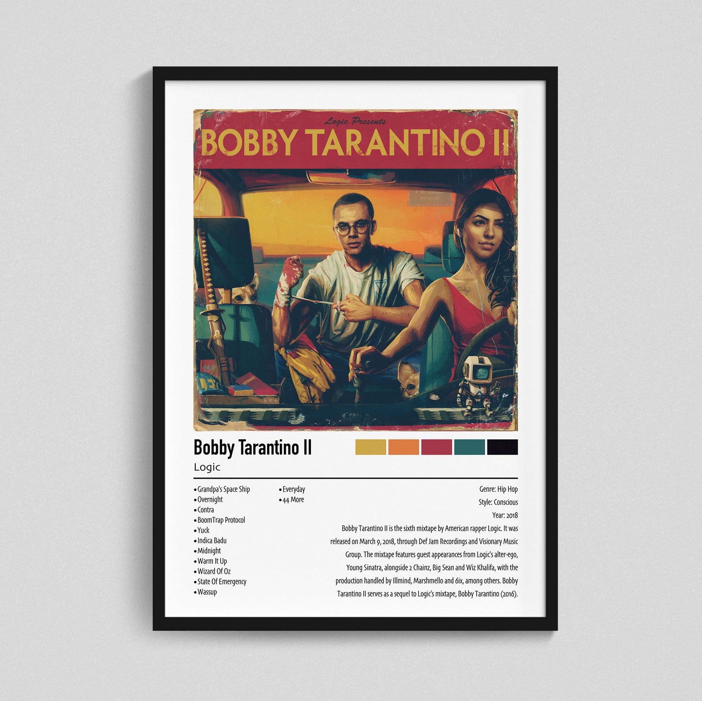 Logic | Bobby Tarantino Il | Custom Album Cover Poster Print