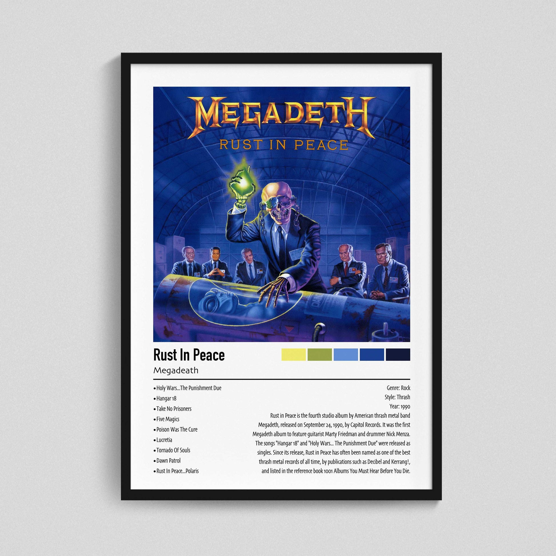 Megadeath | Rust In Peace | Custom Album Cover Poster Print