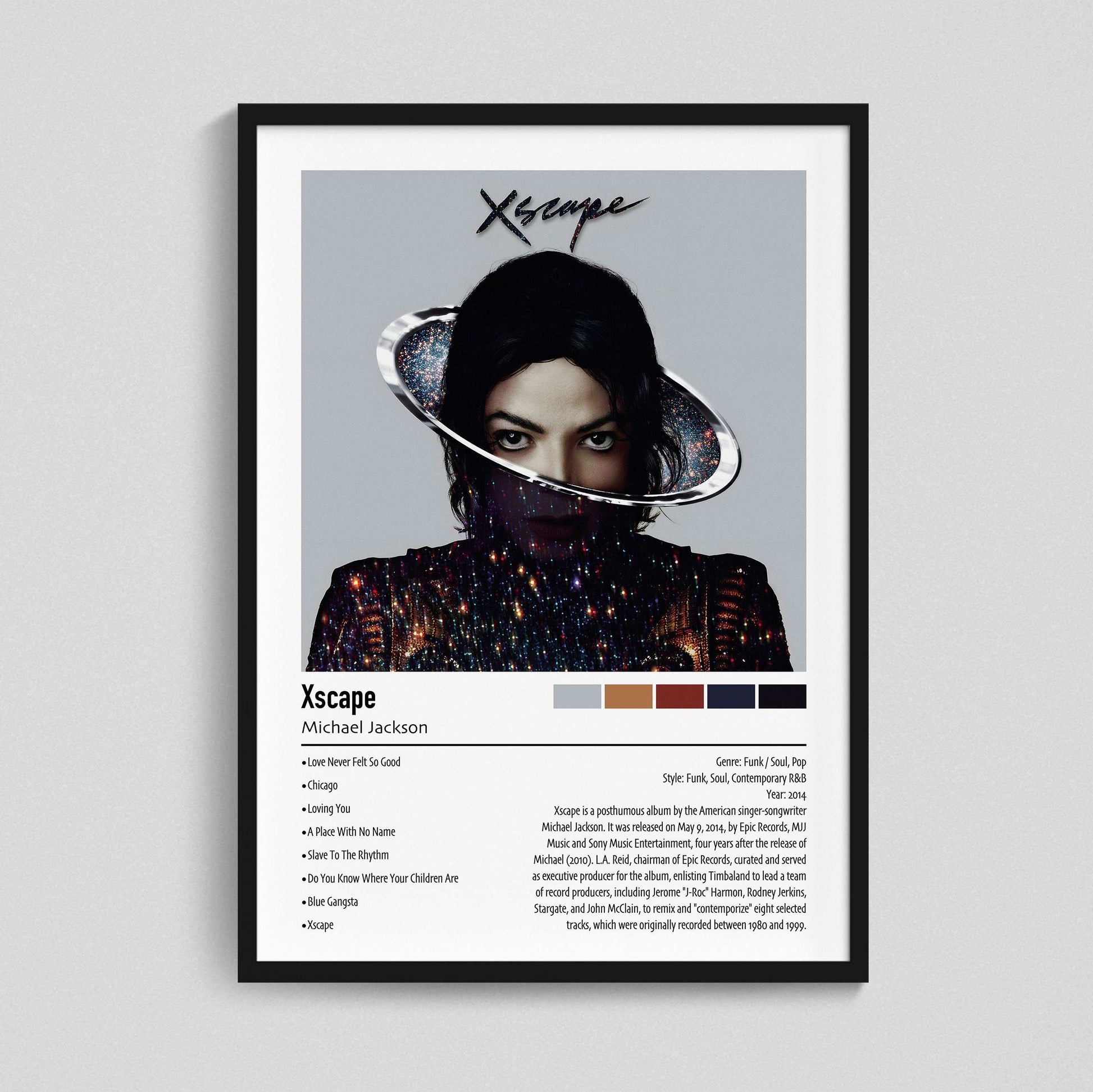 Michael Jackson | Xscape | Custom Album Cover Poster Print