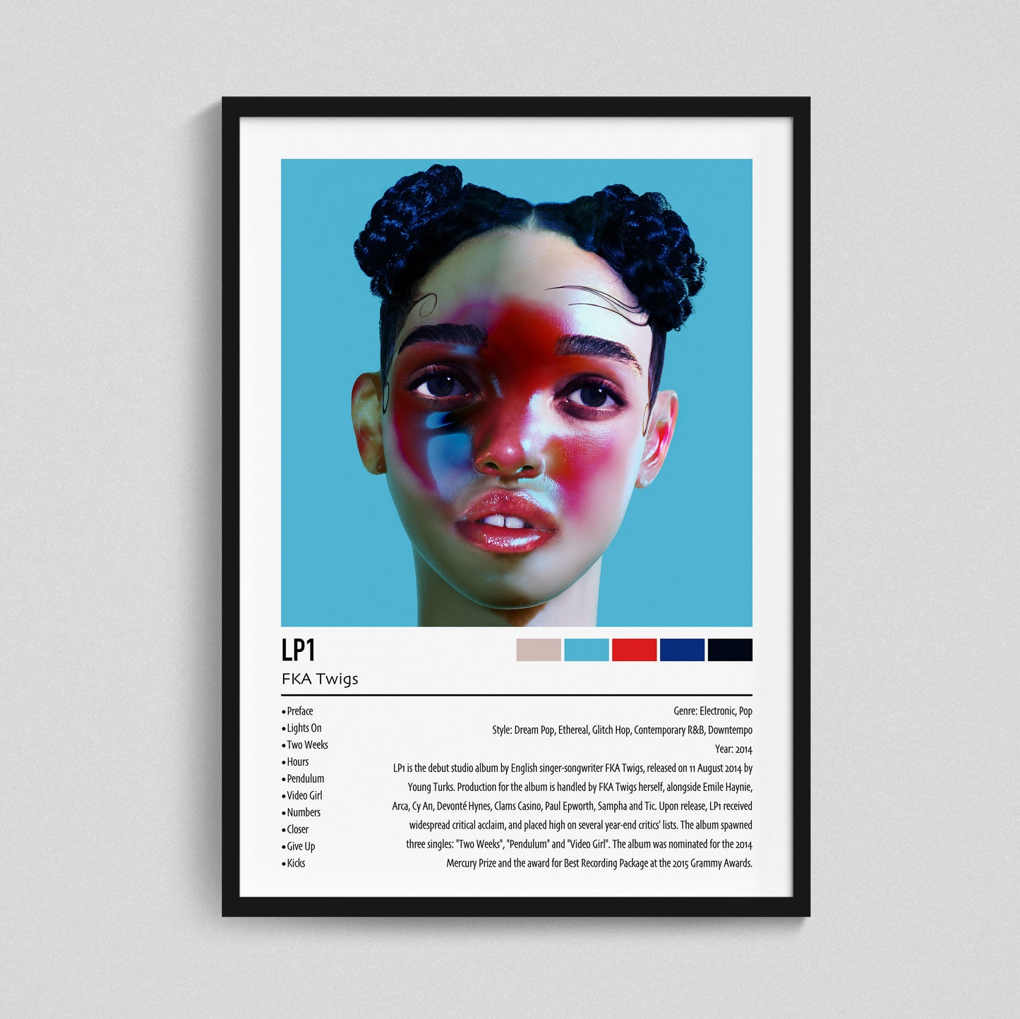 FKA Twigs | LP1 |  Custom Album Cover Poster Print