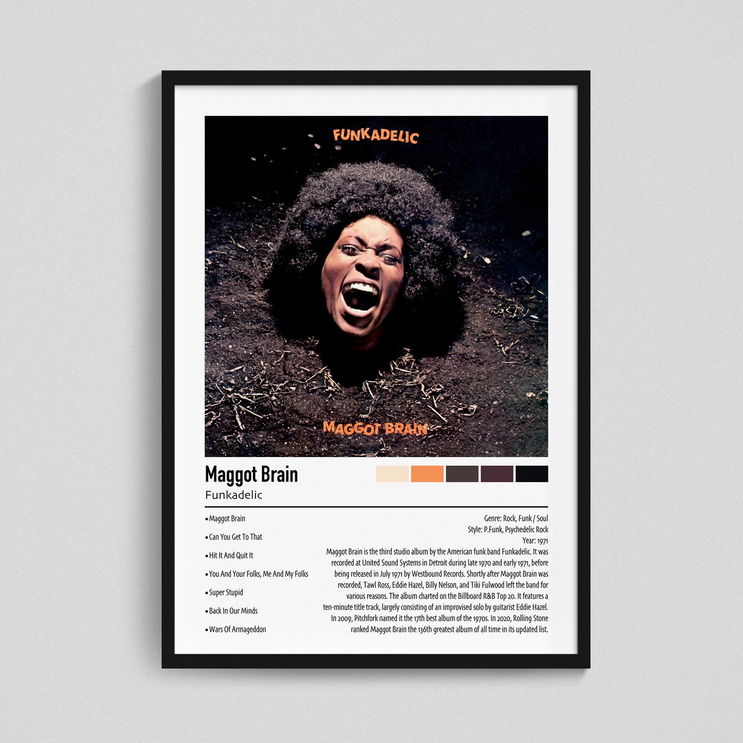 Funkadelic | Maggot Brain | Custom Album Cover Poster Print