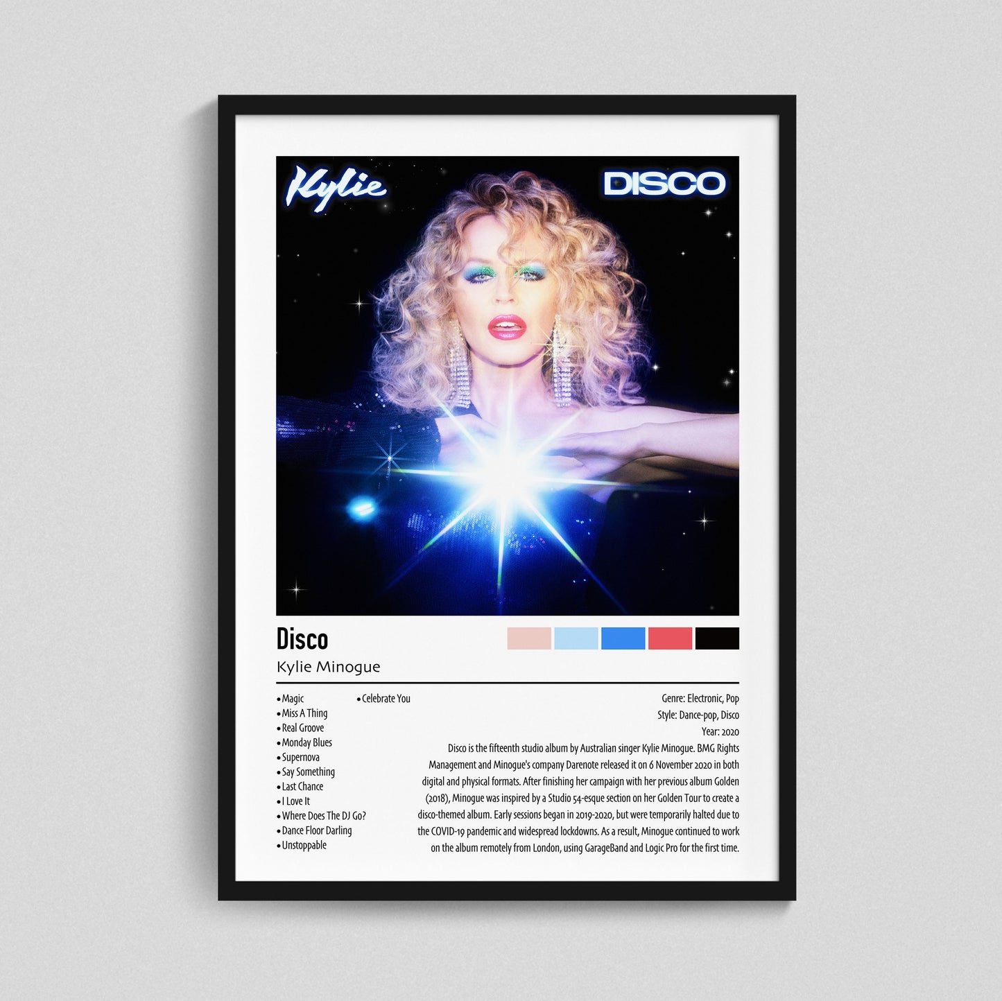 Kylie Minogue | Disco | Custom Album Cover Poster Print