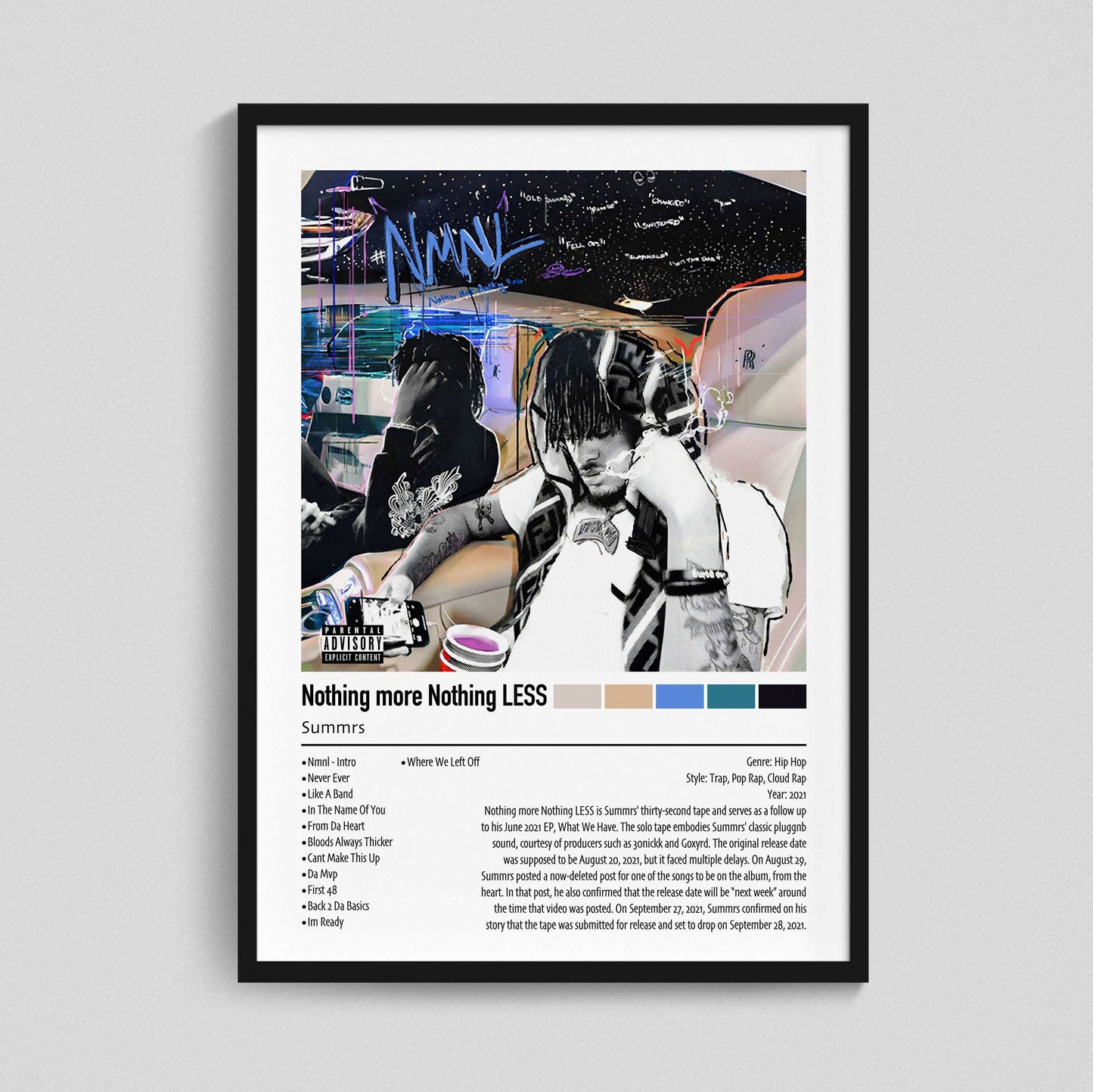 Summrs | Nothing more Nothing LESS | Custom Album Cover Poster Print