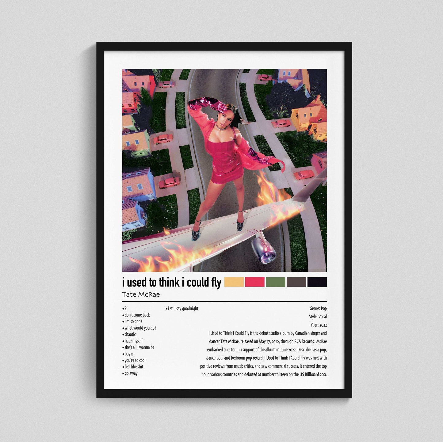 Tate McRae | i used to think i could fly | Custom Album Cover Poster Print