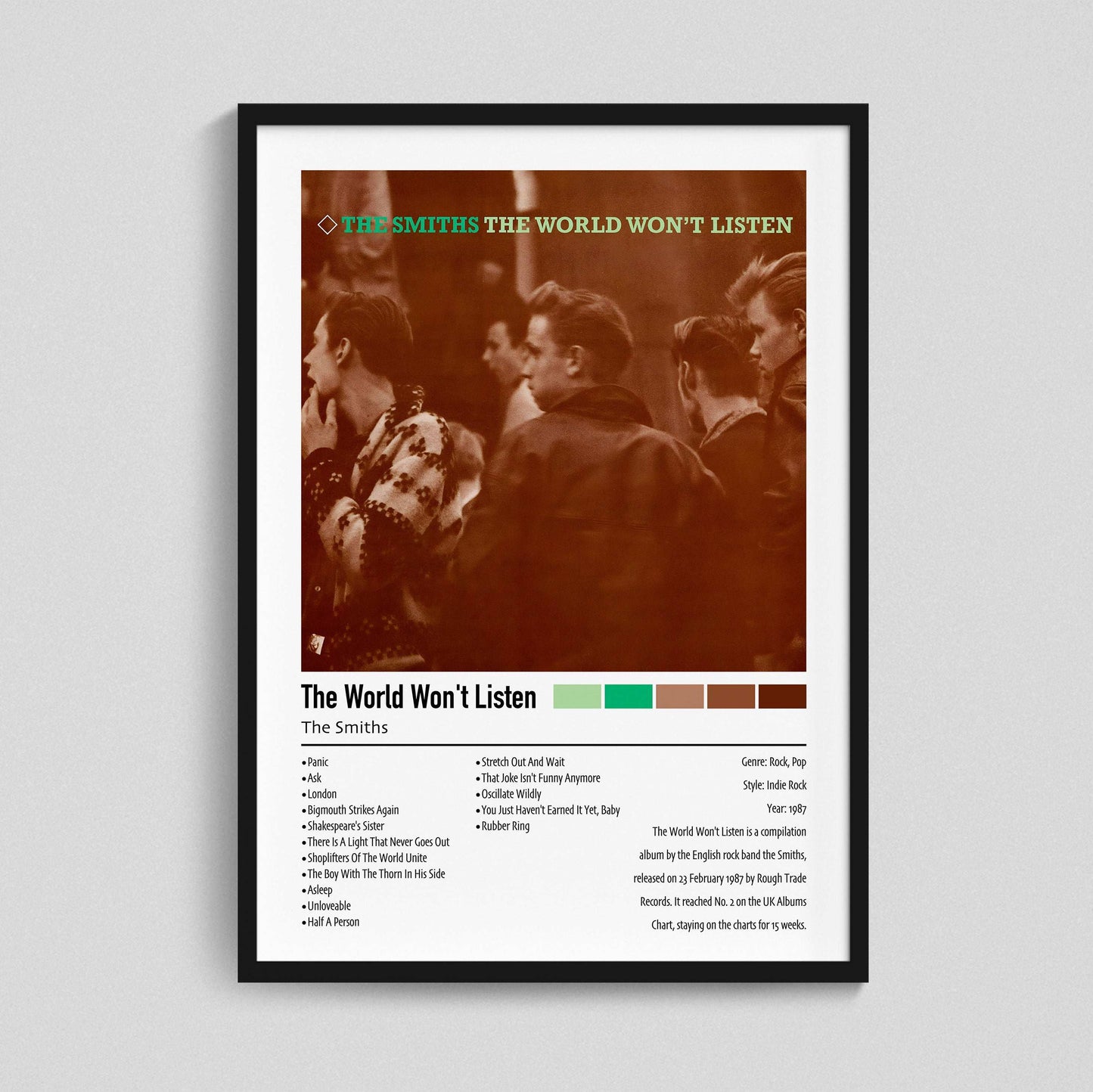 The Smiths | The World Won't Listen | Custom Album Cover Poster Print