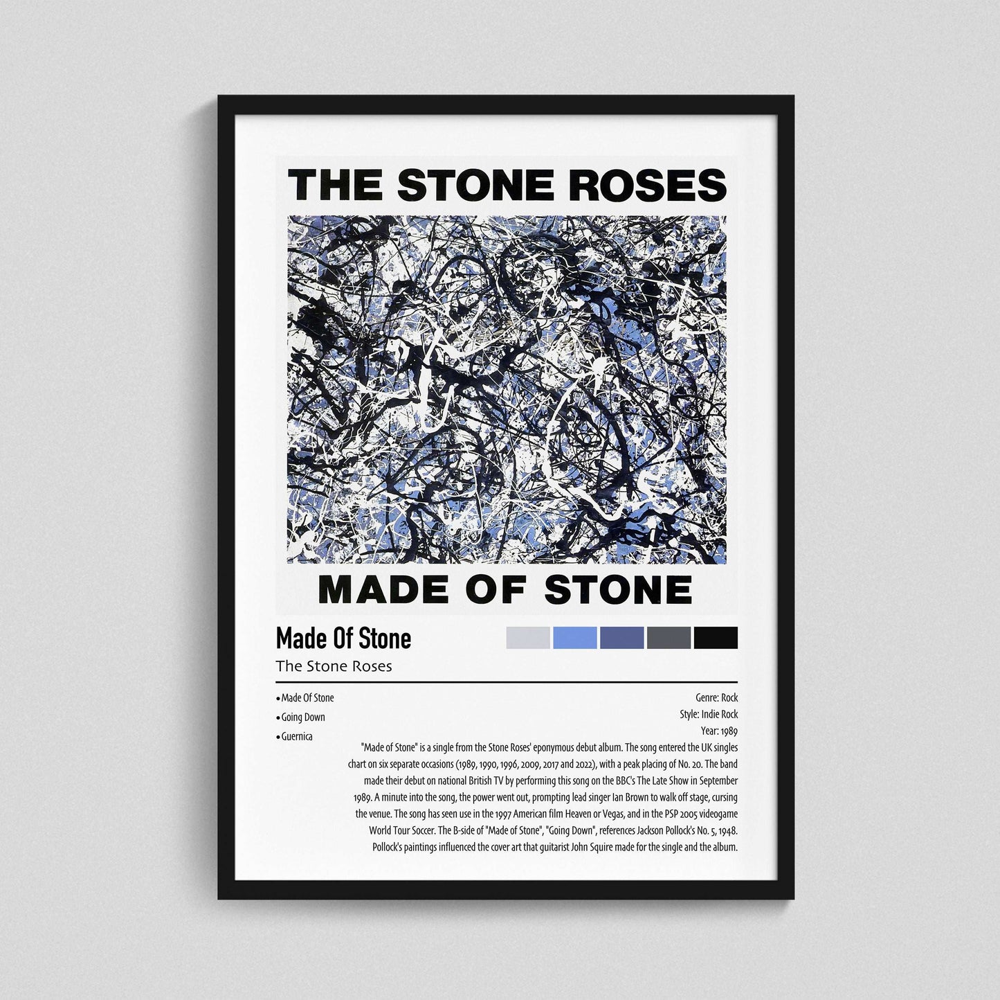 The Stone Roses | Made Of Stone | Custom Album Cover Poster Print