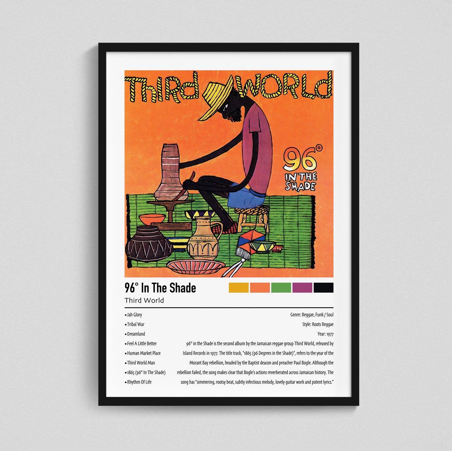 Third World | 96° In The Shade | Custom Album Cover Poster Print