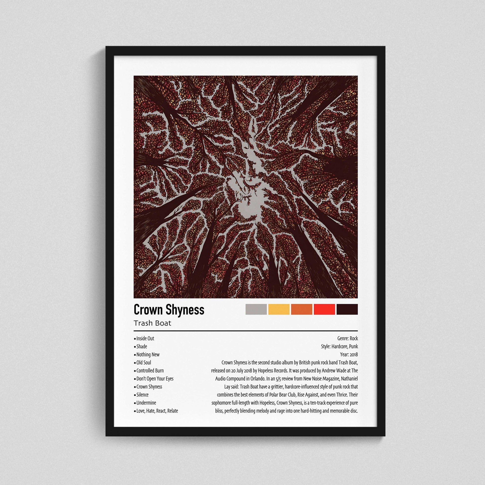 Trash Boat | Crown Shyness | Custom Album Cover Poster Print