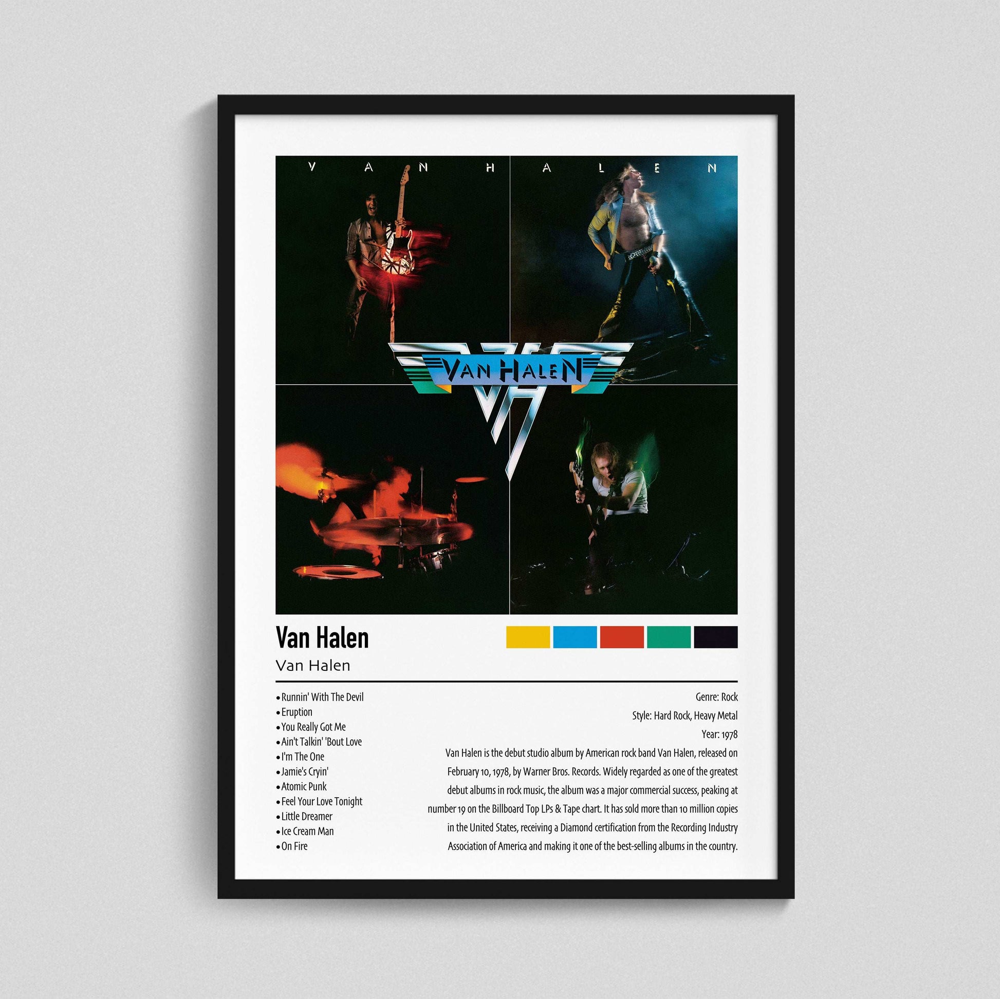 Van Halen | Van Halen | Custom Album Cover Poster Print