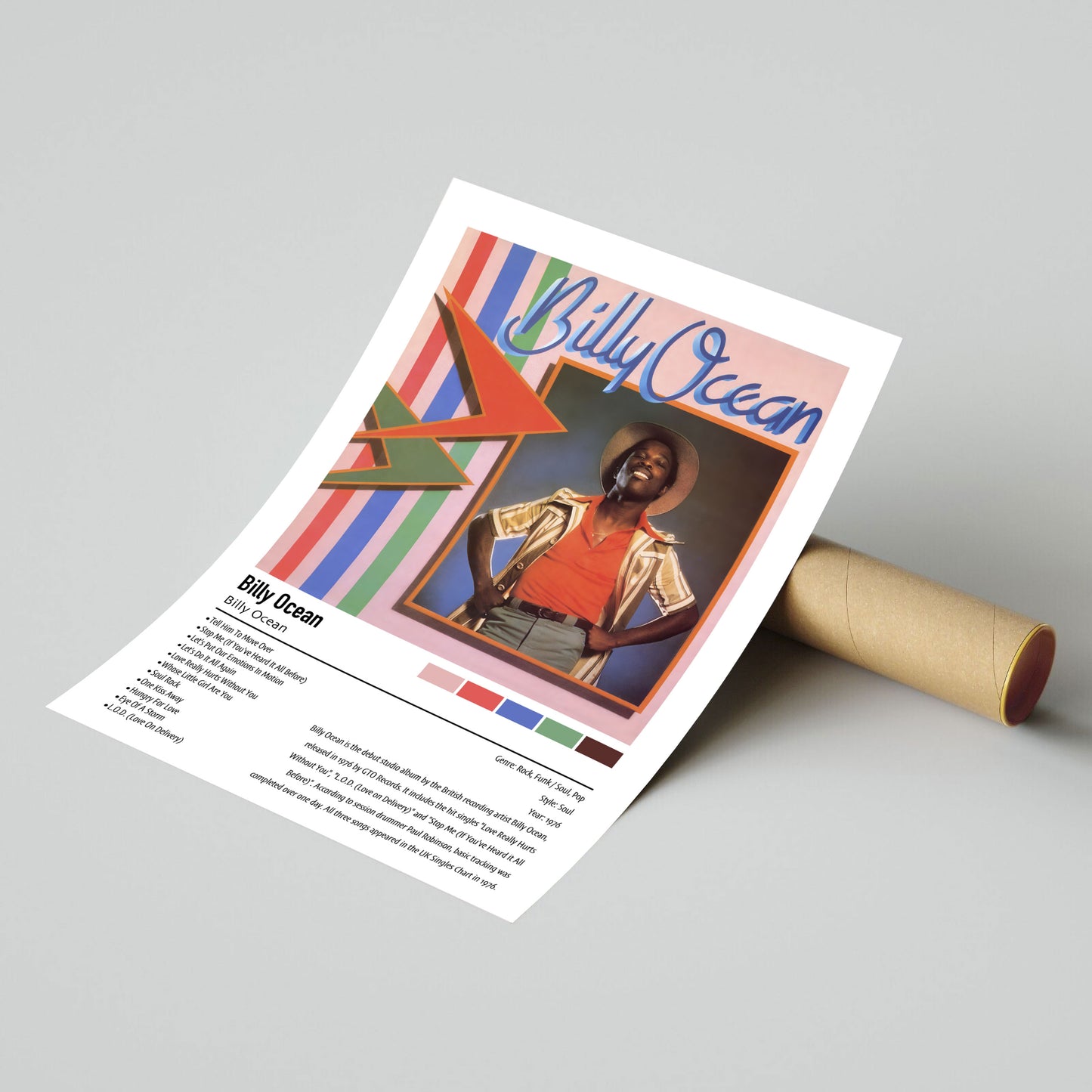 Billy Ocean | Billy Ocean | Custom Album Cover Poster Print