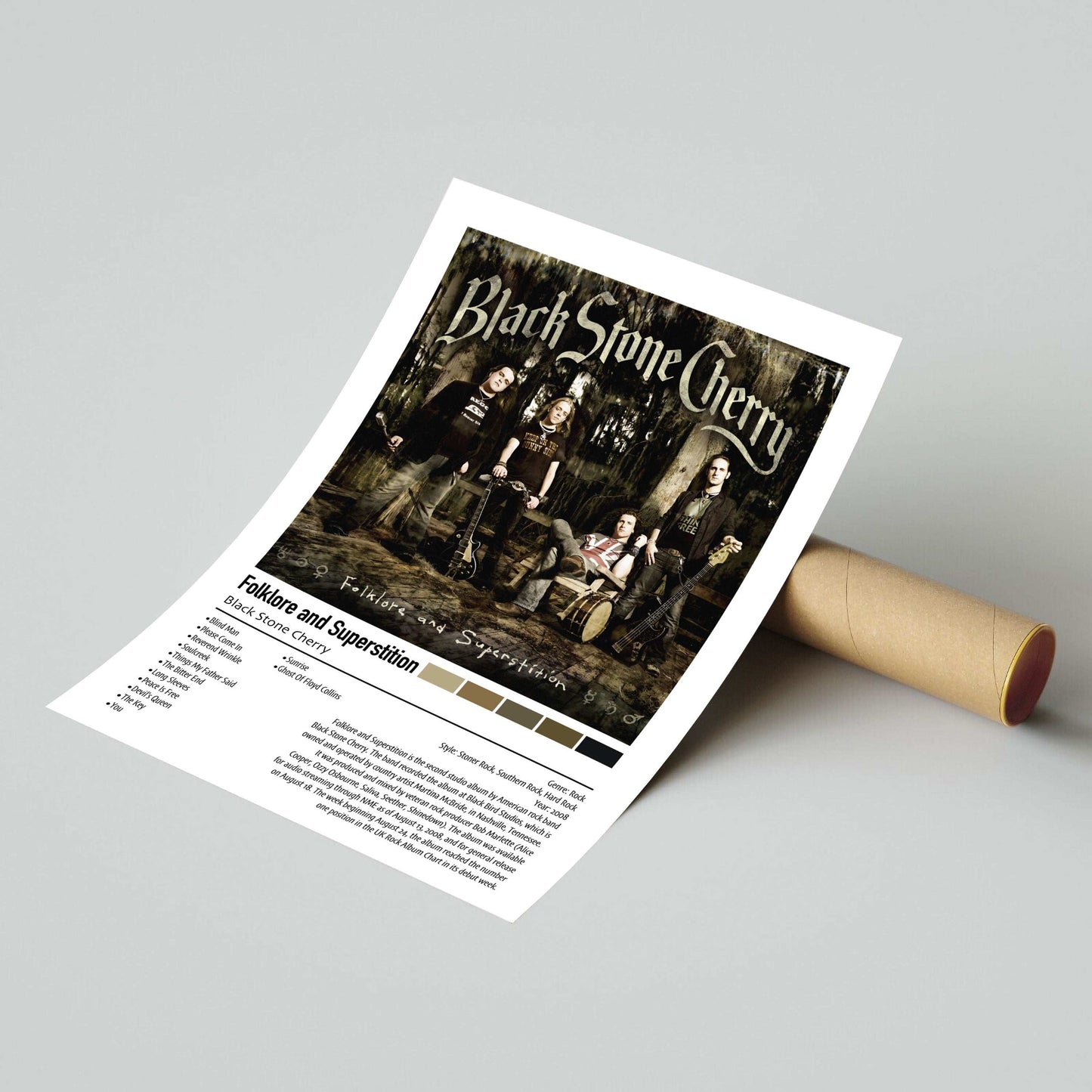 Black Stone Cherry | Folklore and Superstition | Custom Album Cover Poster Print