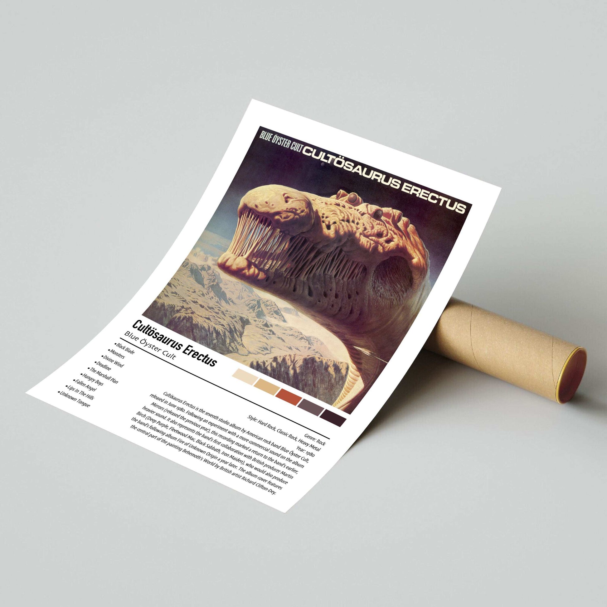 Blue Öyster Cult | Cultösaurus Erectus | Custom Album Cover Poster Print