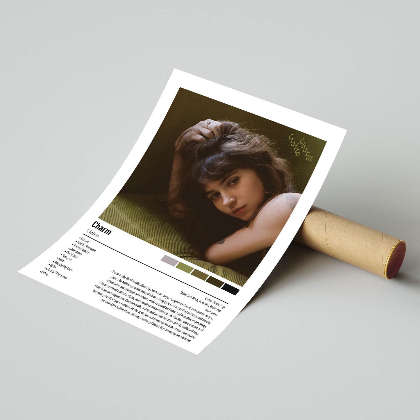 Clairo | Charm | Custom Album Cover Poster Print