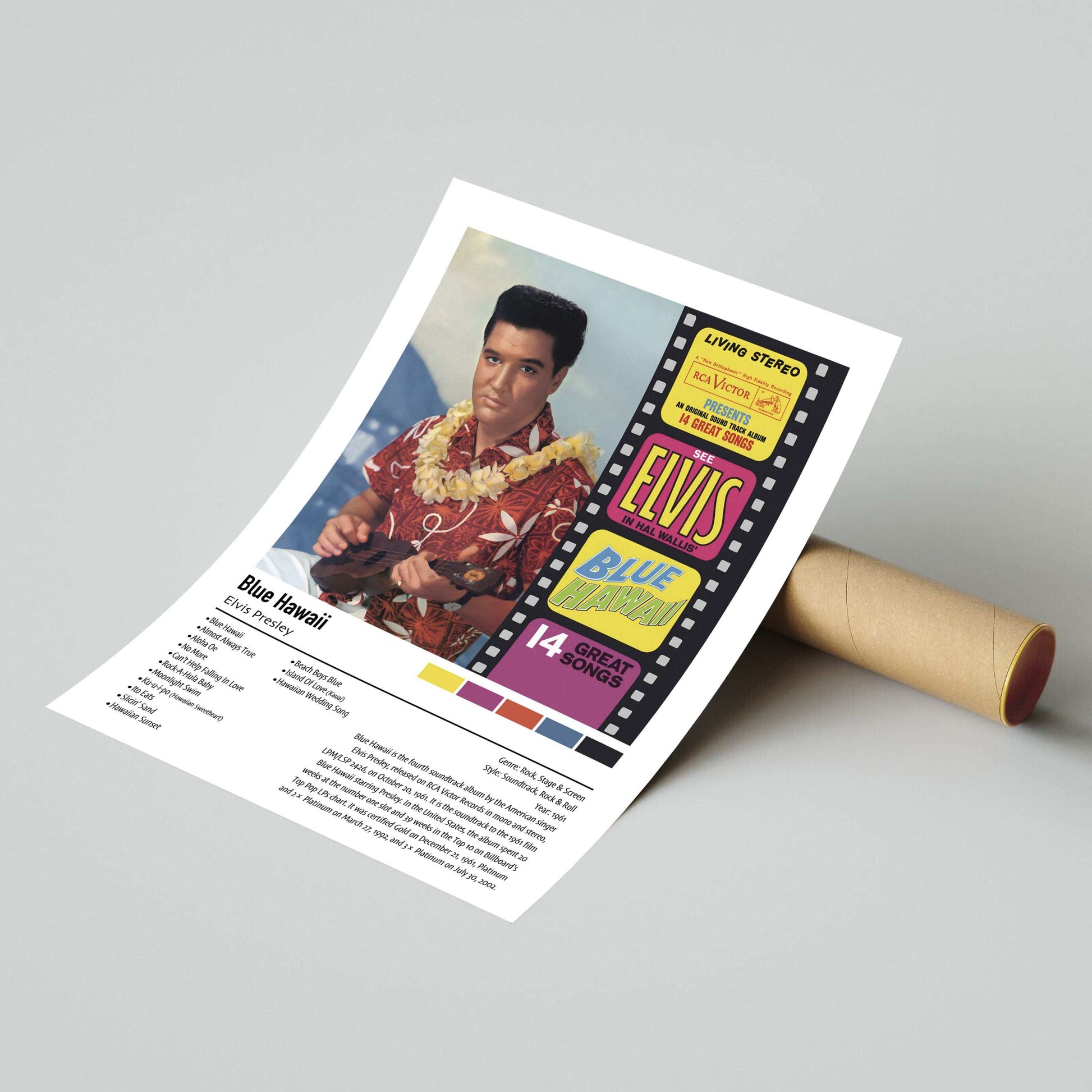 Elvis Presley | Blue Hawaii | Custom Album Cover Poster Print