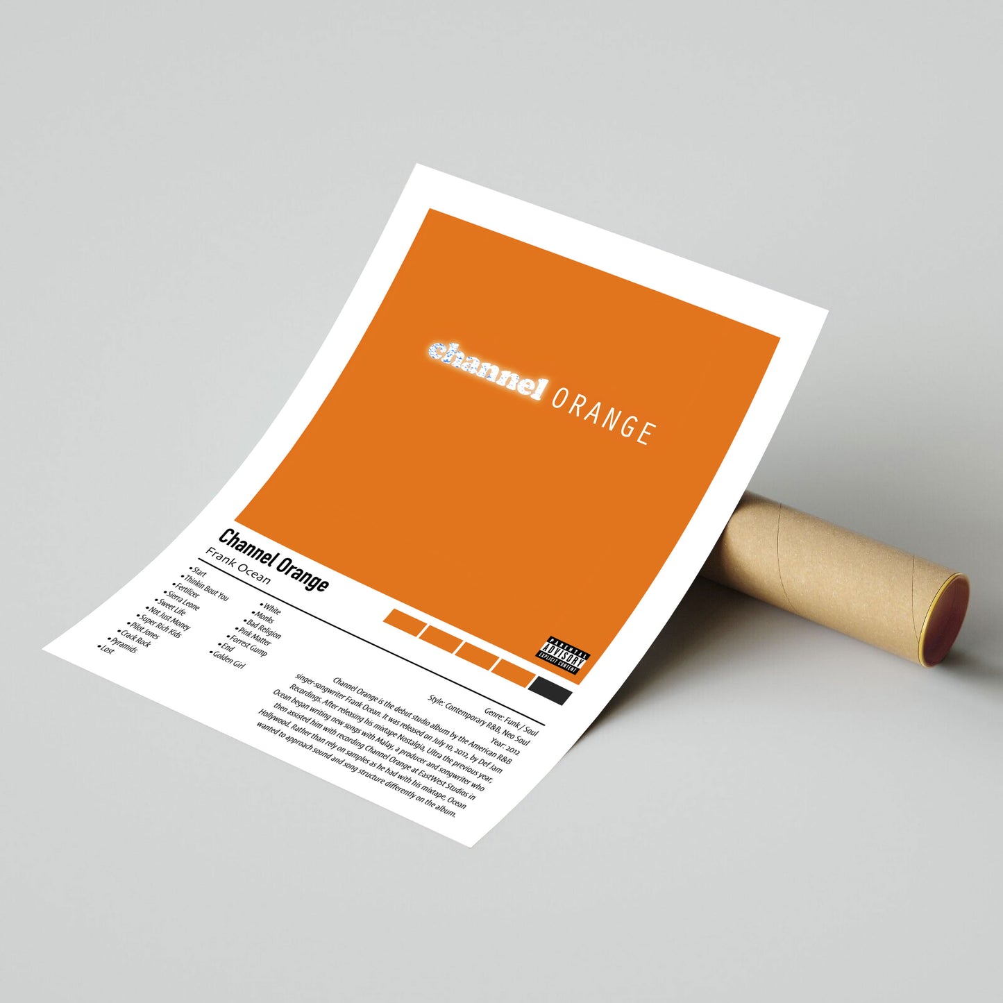 Frank Ocean | Channel Orange | Custom Album Cover Poster Print