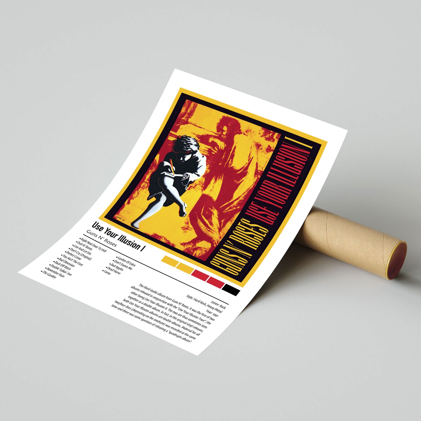 Guns N' Roses | Use Your Illusion I | Custom Album Cover Poster Print