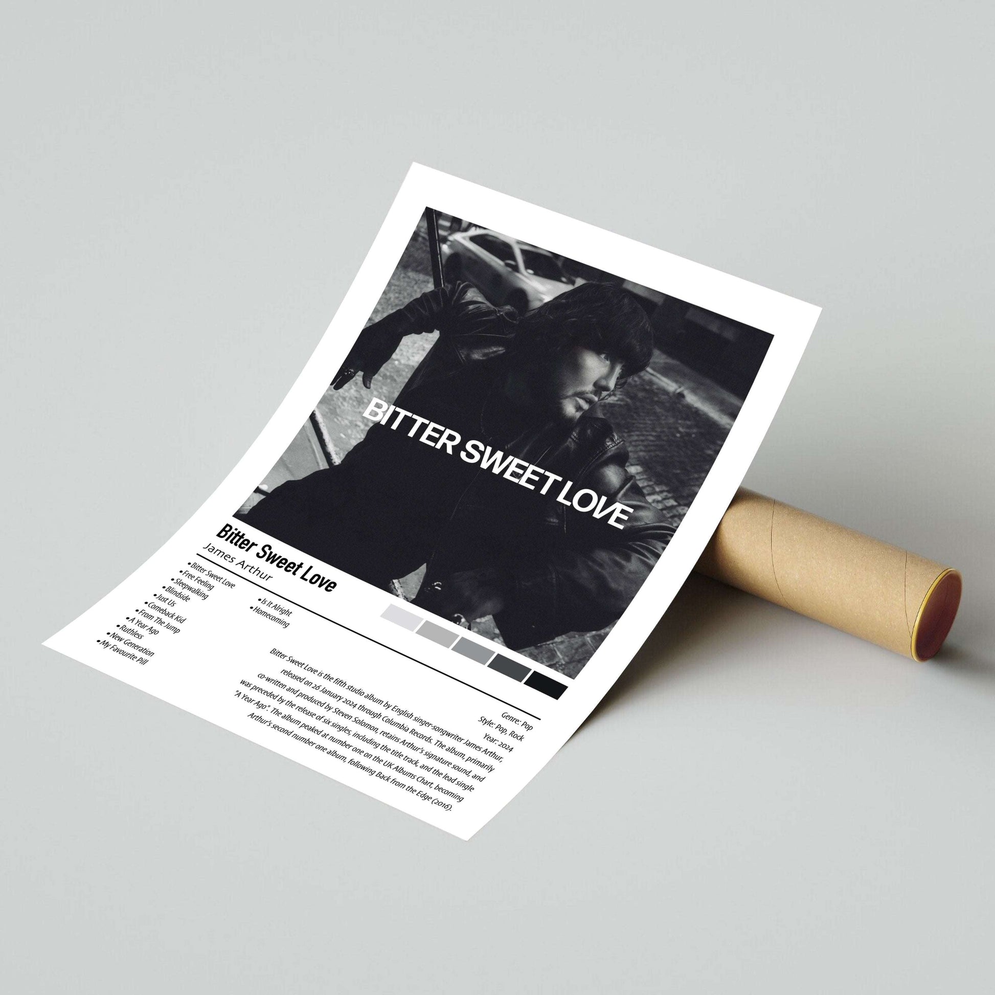 James Arthur | Bitter Sweet Love | Custom Album Cover Poster Print