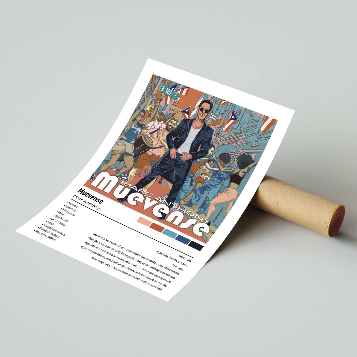 Marc Anthony | Muevense | Custom Album Cover Poster Print