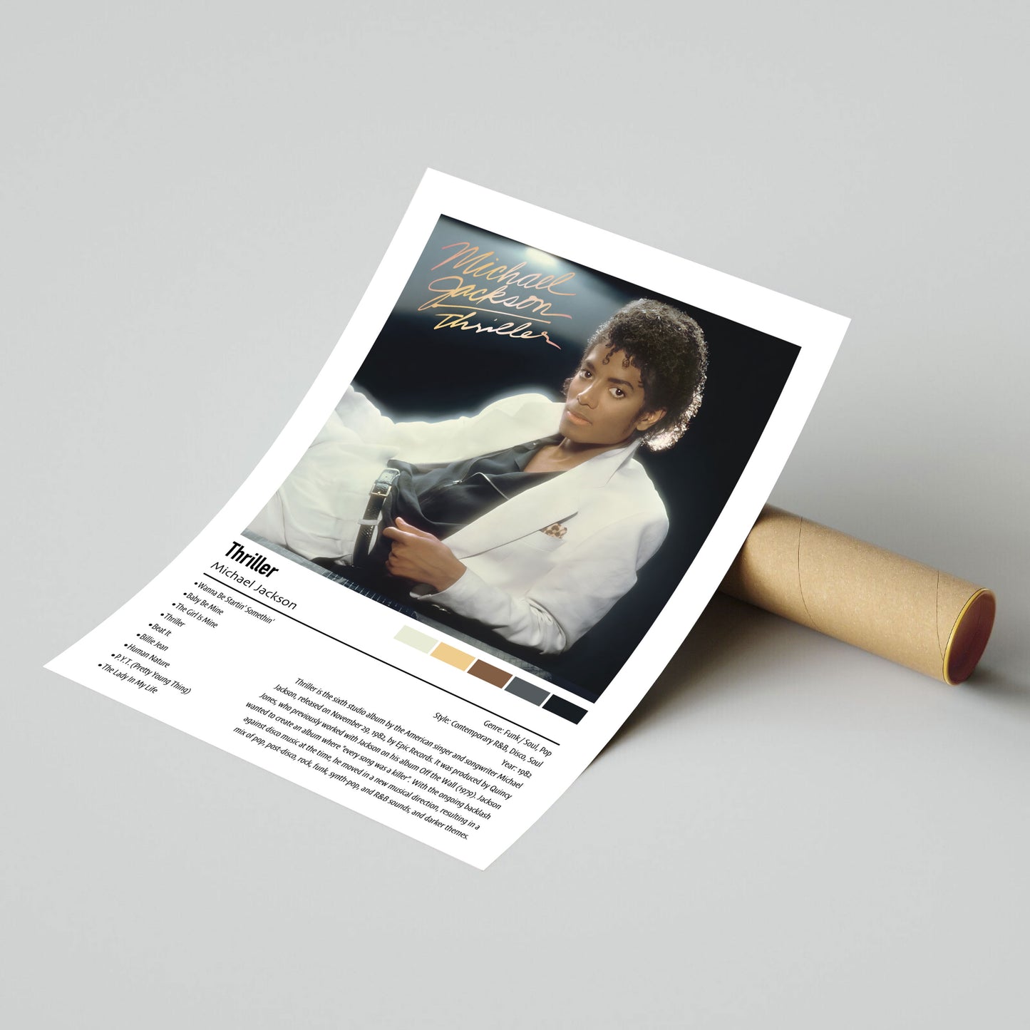 Micheal Jackson | Thriller | Custom Album Cover Poster Print