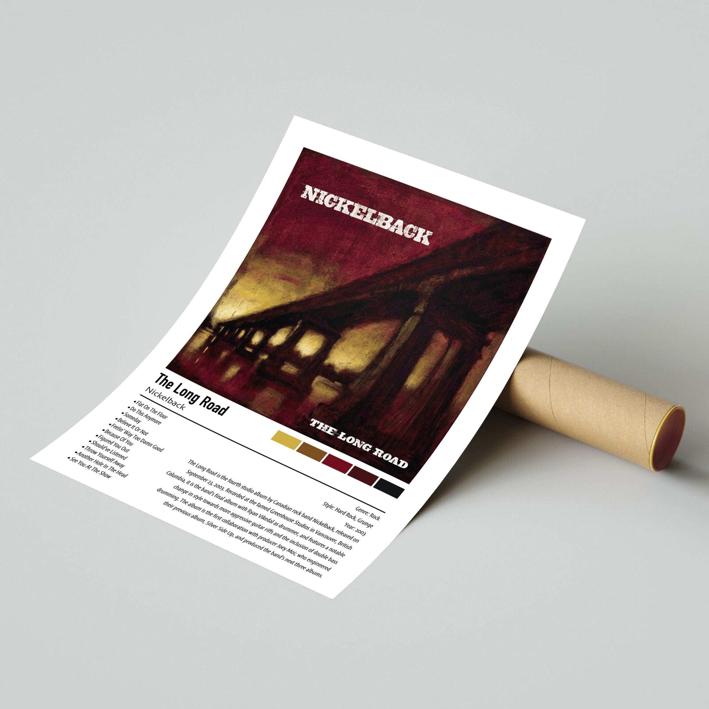 Nickelback | The Long Road | Custom Album Cover Poster Print