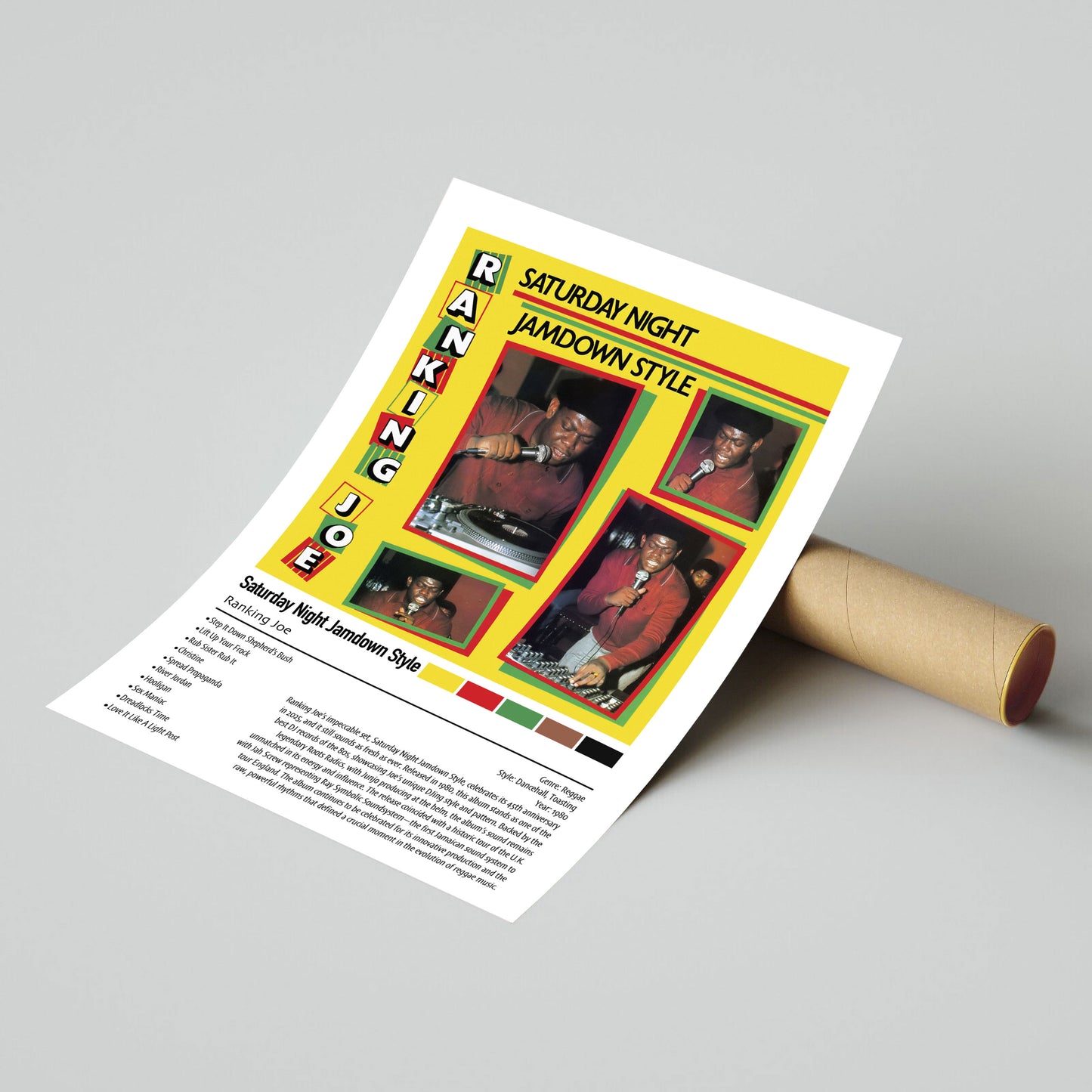 Ranking Joe | Saturday Night Jamdown Style | Custom Album Cover Poster Print