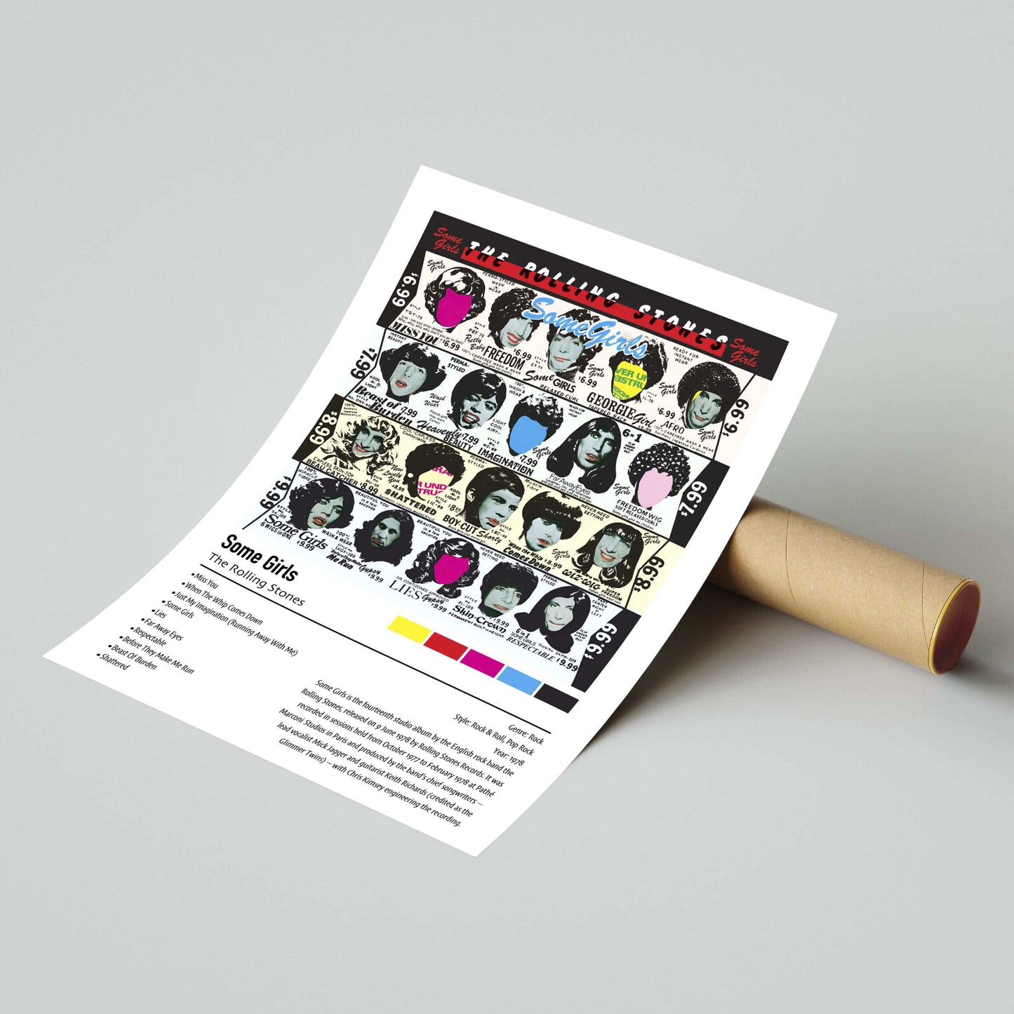 The Rolling Stones | Some Girls | Custom Album Cover Poster Print
