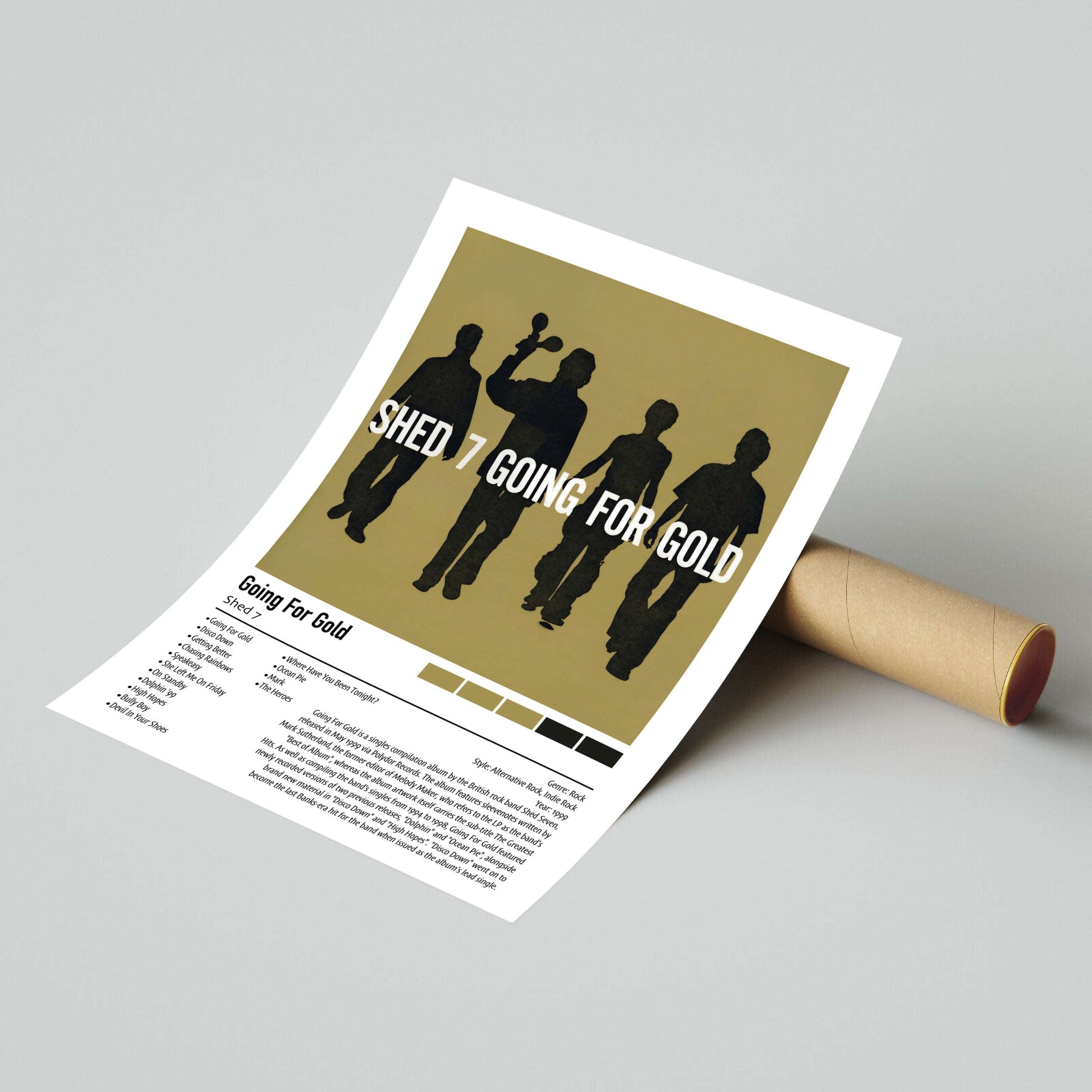 Shed 7 | Going For Gold | Custom Album Cover Poster Print