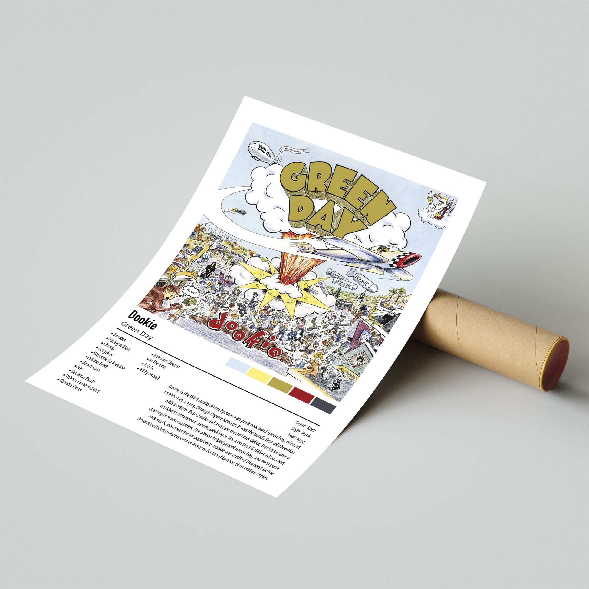 Green Day | Dookie | Custom Album Cover Poster Print