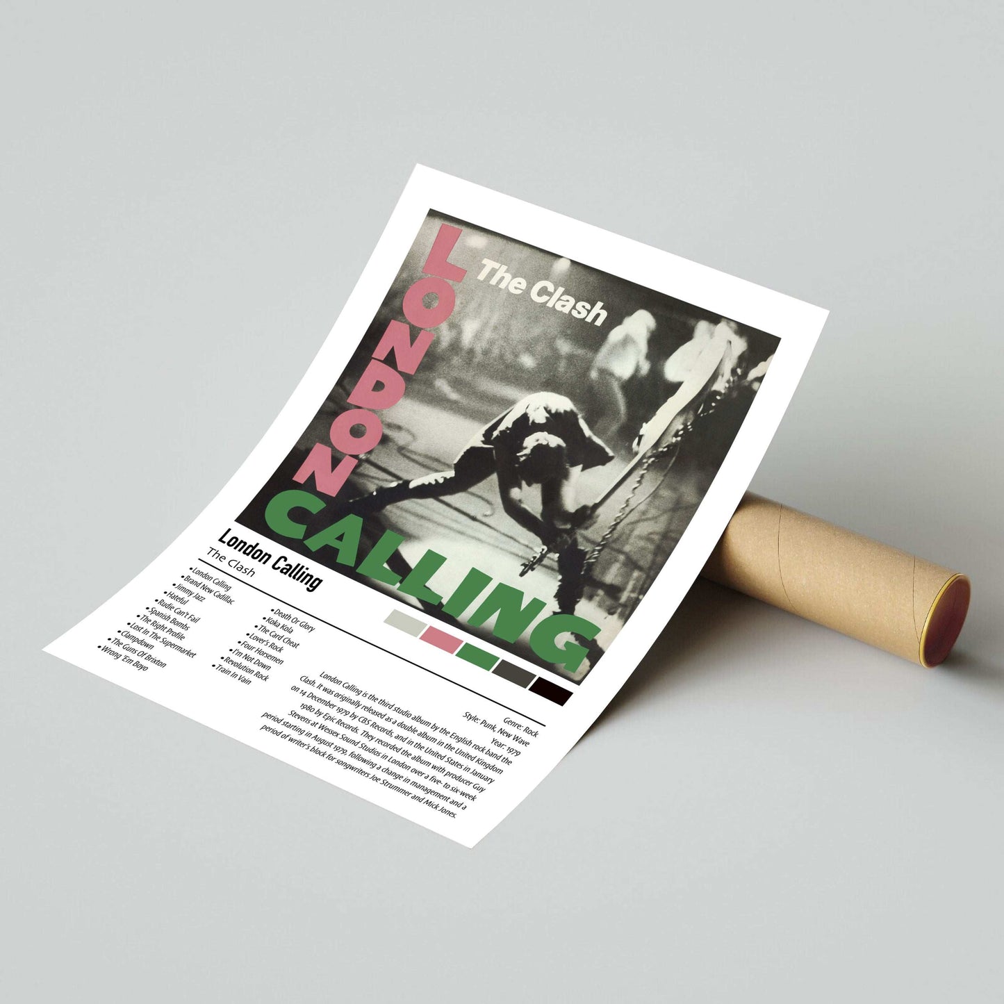 The Clash | London Calling | Custom Album Cover Poster Print