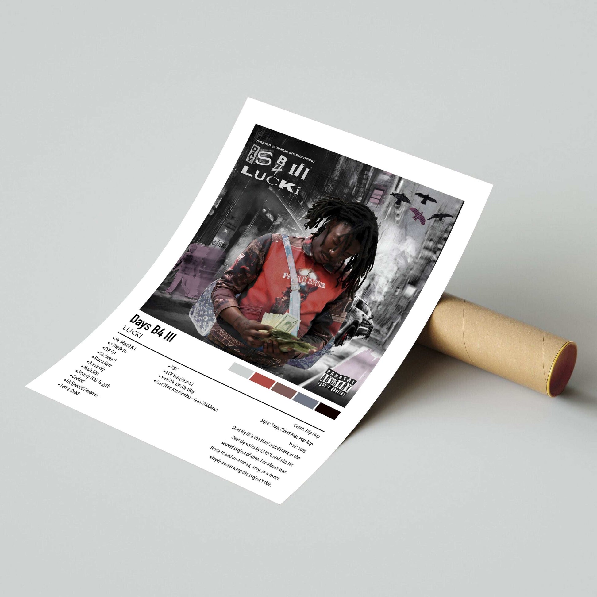 LUCKI | Days B4 Ill | Custom Album Cover Poster Print