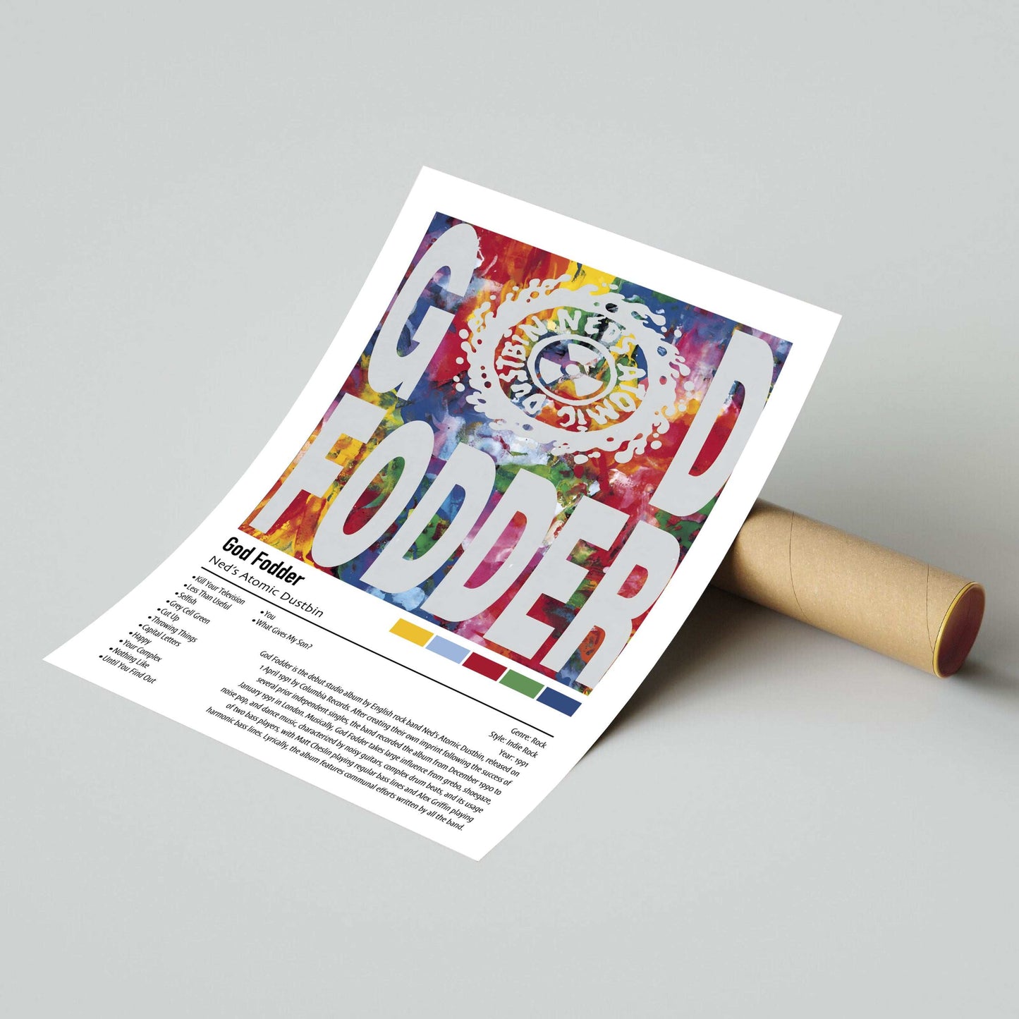 Ned's Atomic Dustbin | God Fodder | Custom Album Cover Poster Print