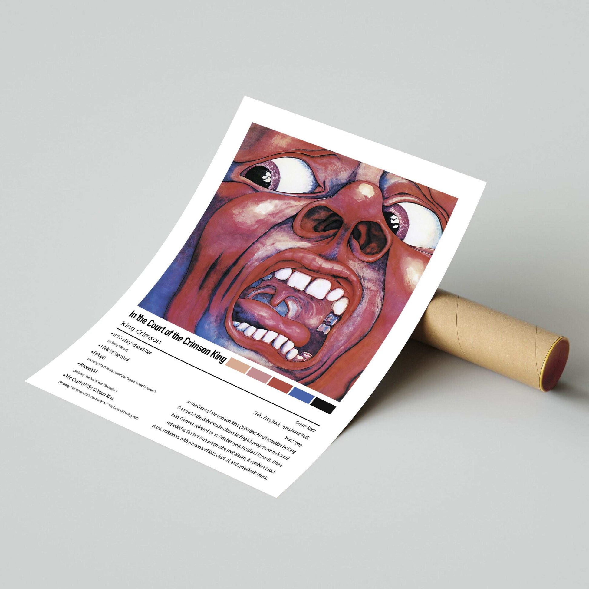 King Crimson |  In the Court of the Crimson King | Custom Album Cover Poster Print