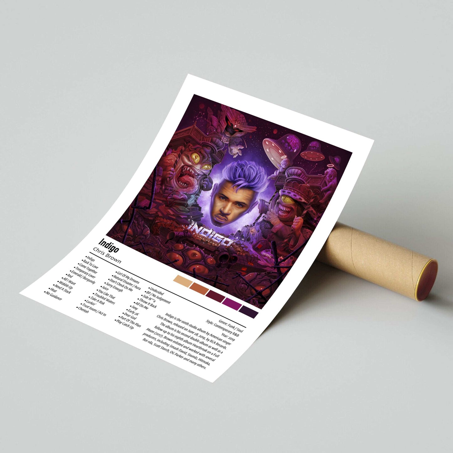 Chris Brown | Indigo | Custom Album Cover Poster Print