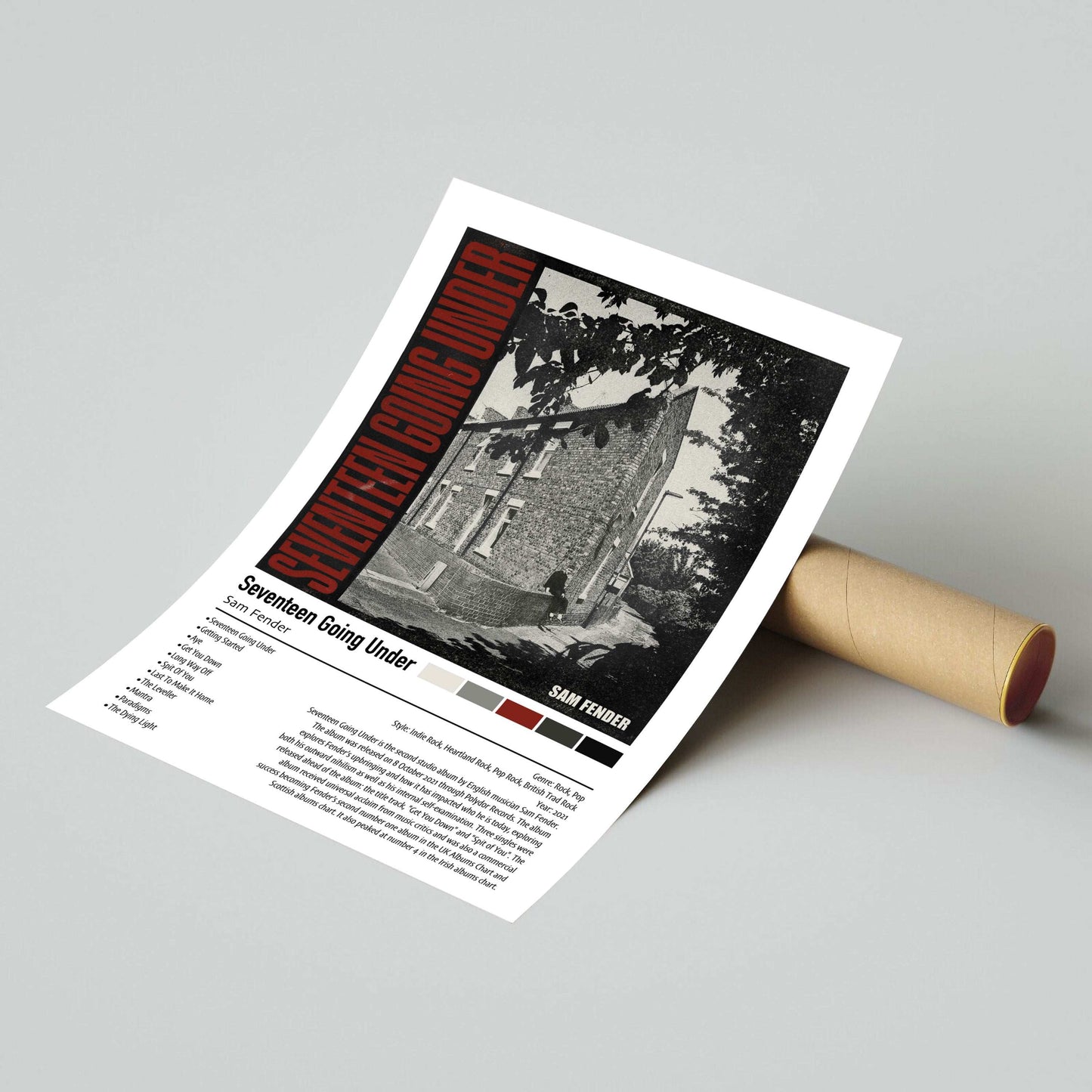 Sam Fender | Seventeen Going Under | Custom Album Cover Poster Print
