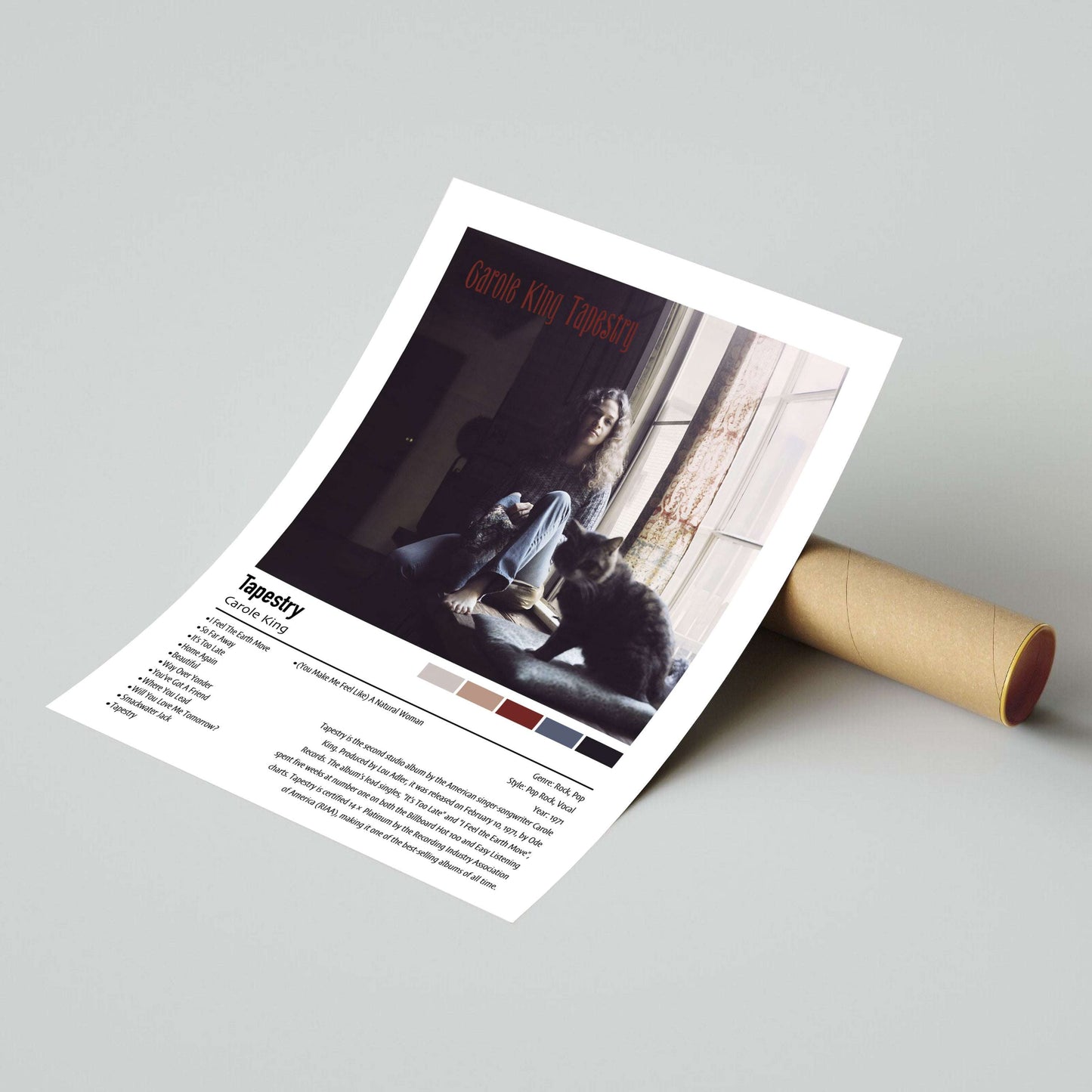 Carole King | Tapestry | Custom Album Cover Poster Print