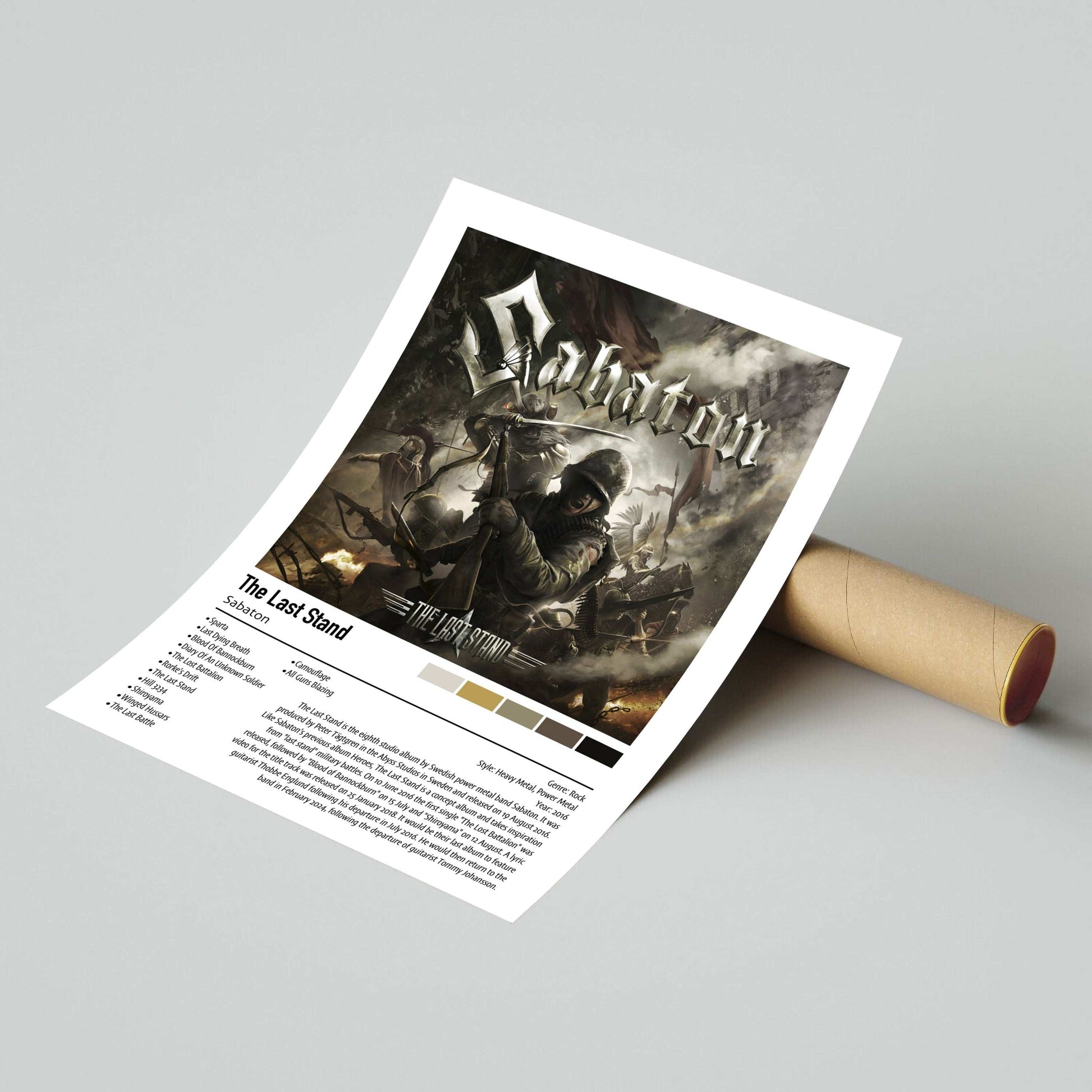 Sabaton | The Last Stand | Custom Album Cover Poster Print
