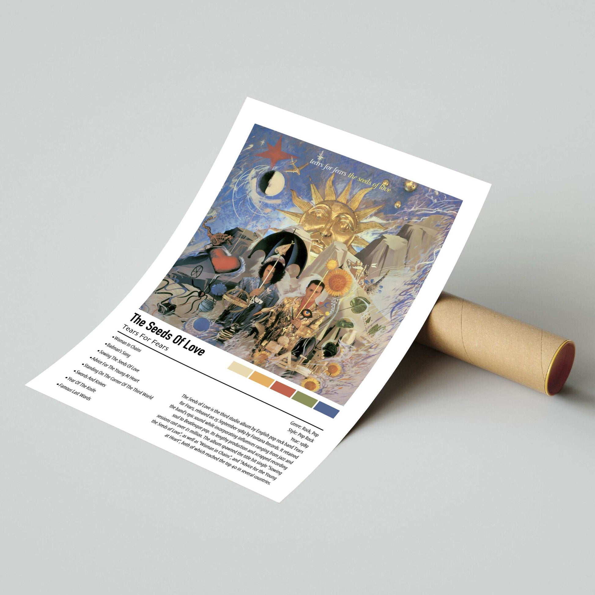 Tears For Fears | The Seeds Of Love | Custom Album Cover Poster Print