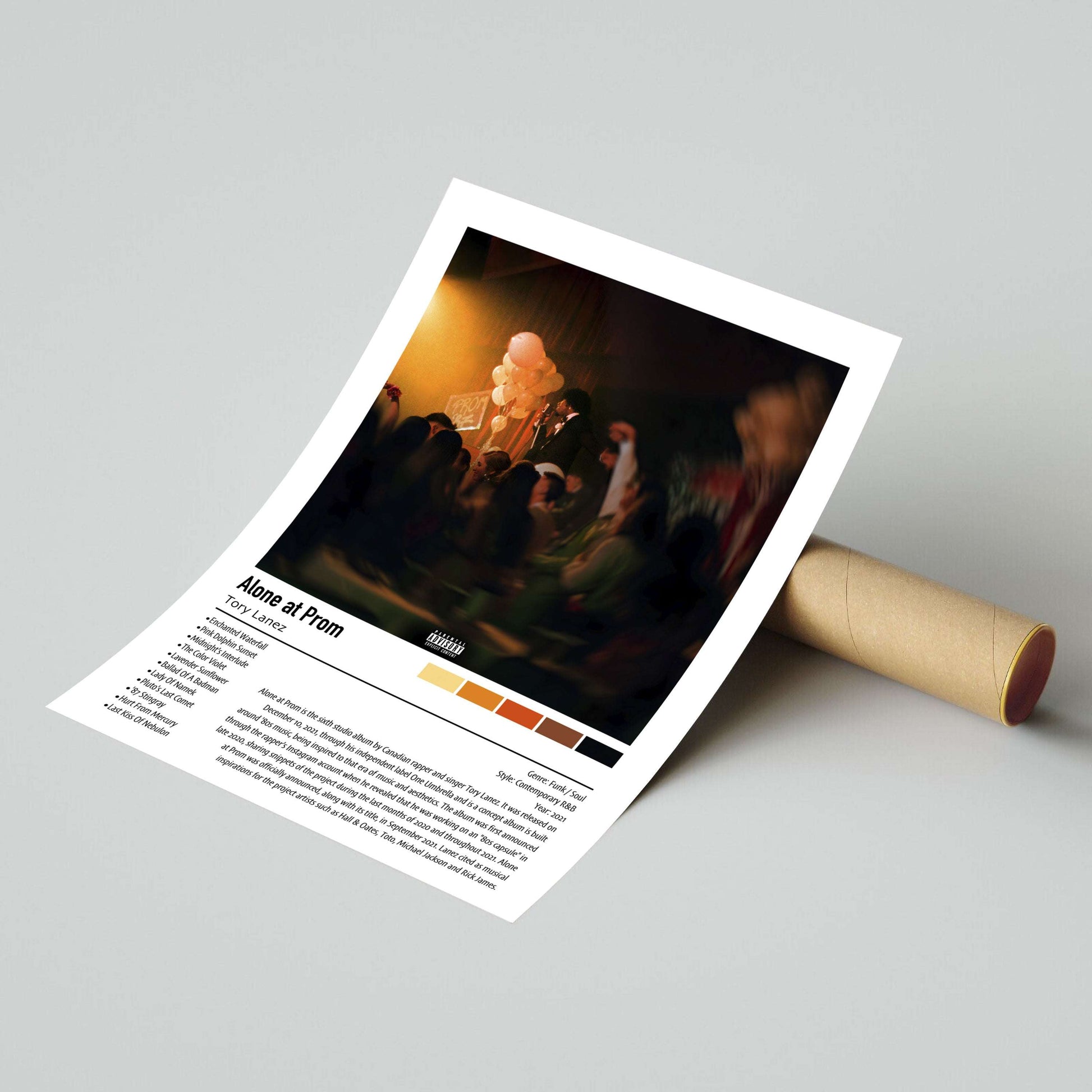 Tory Lanez | Alone At Prom | Custom Album Cover Poster Print