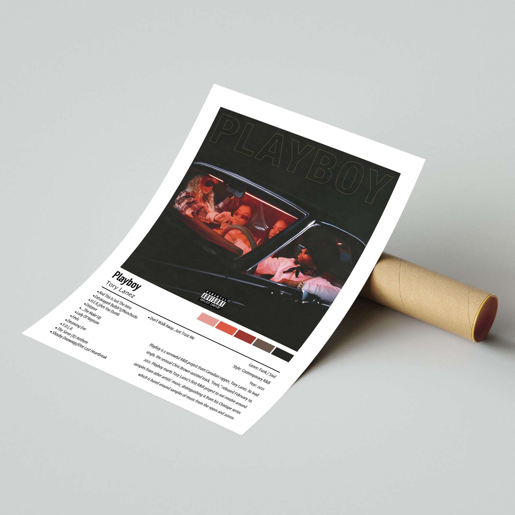 Torey Lanez | Playboy | Custom Album Cover Poster Print