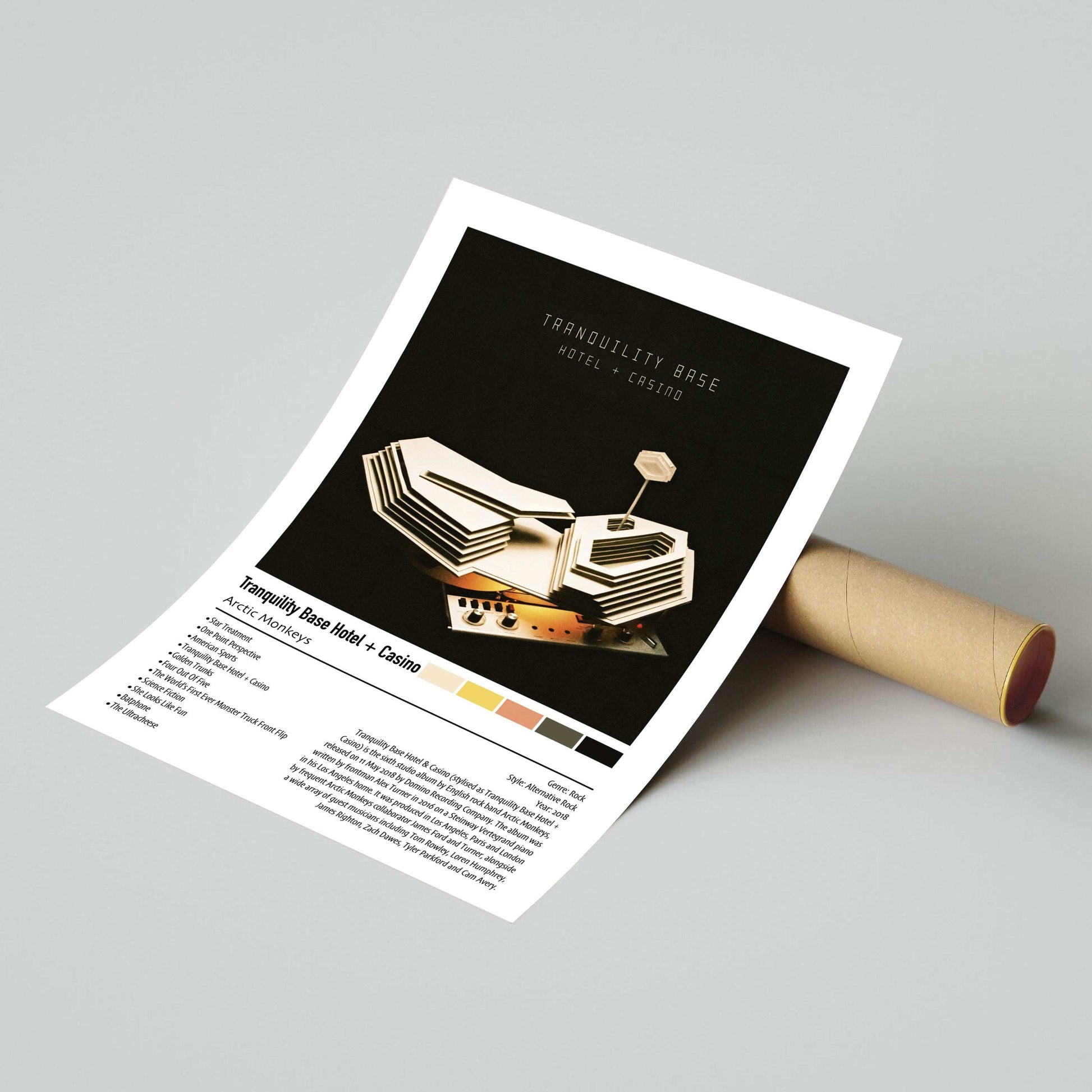 Arctic Monkeys | Tranquility Base Hotel + Casino | Custom Album Cover Poster Print