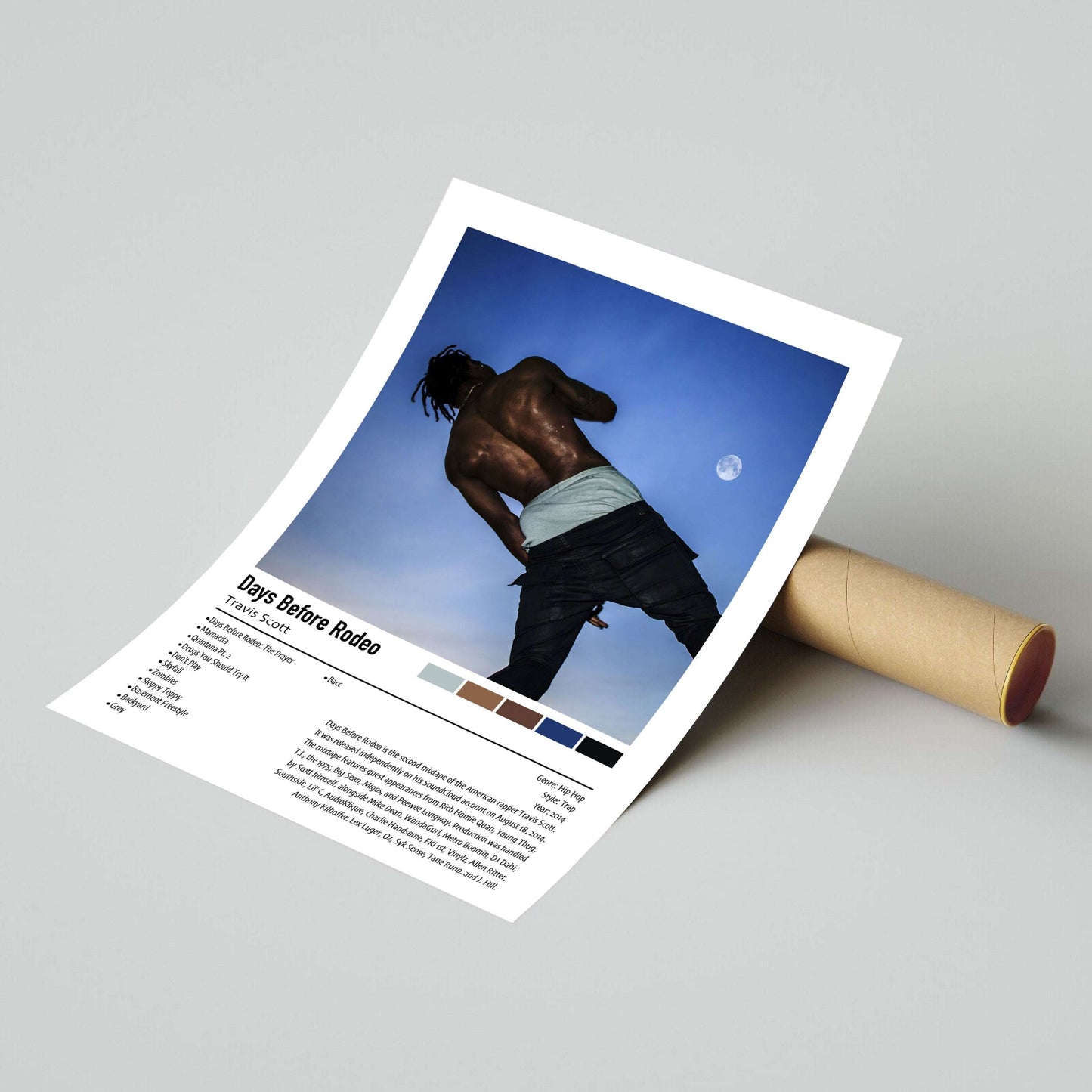 Travis Scott | Days Before Rodeo | Custom Album Cover Poster Print