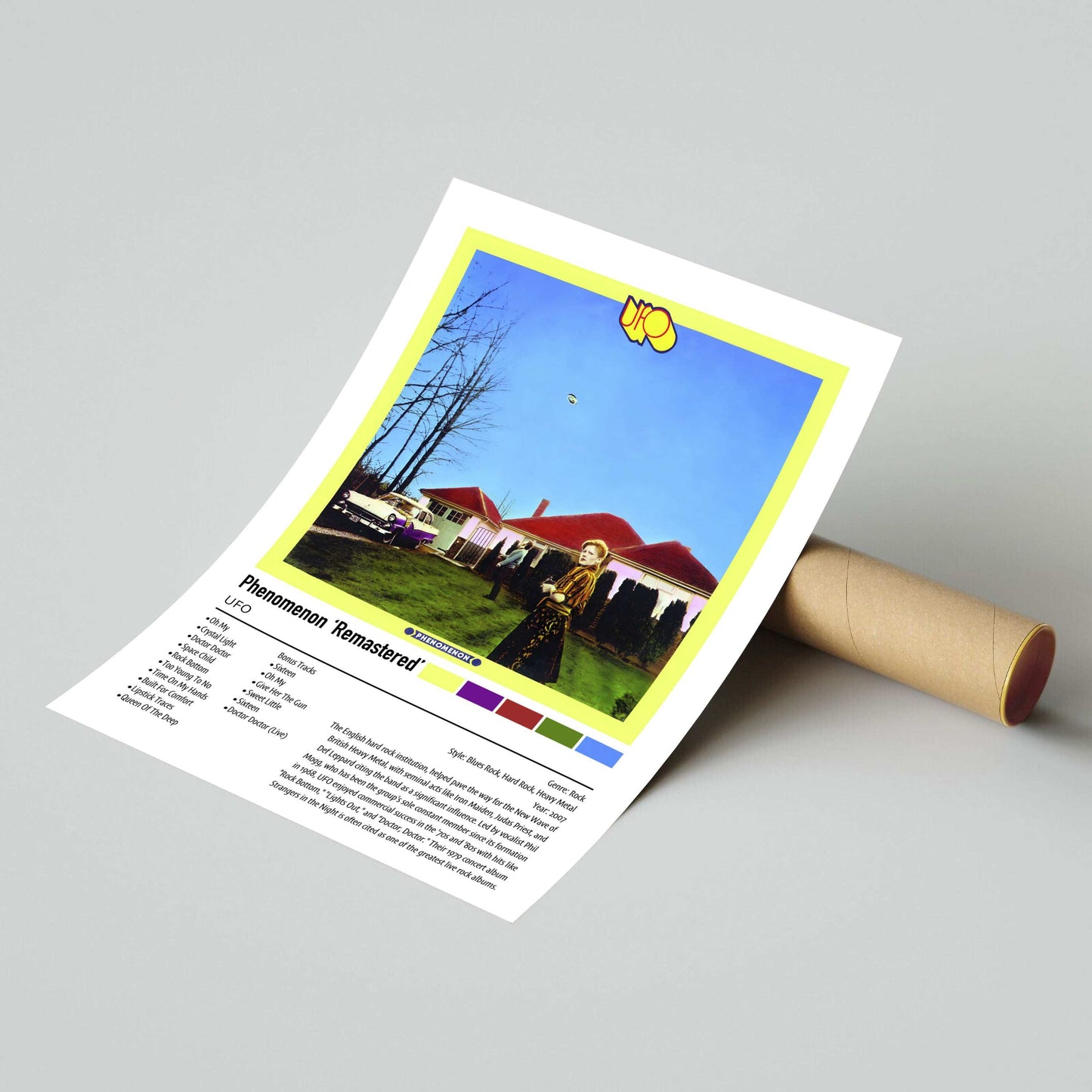 UFO | Phenomenon 'Remastered' | Custom Album Cover Poster Print