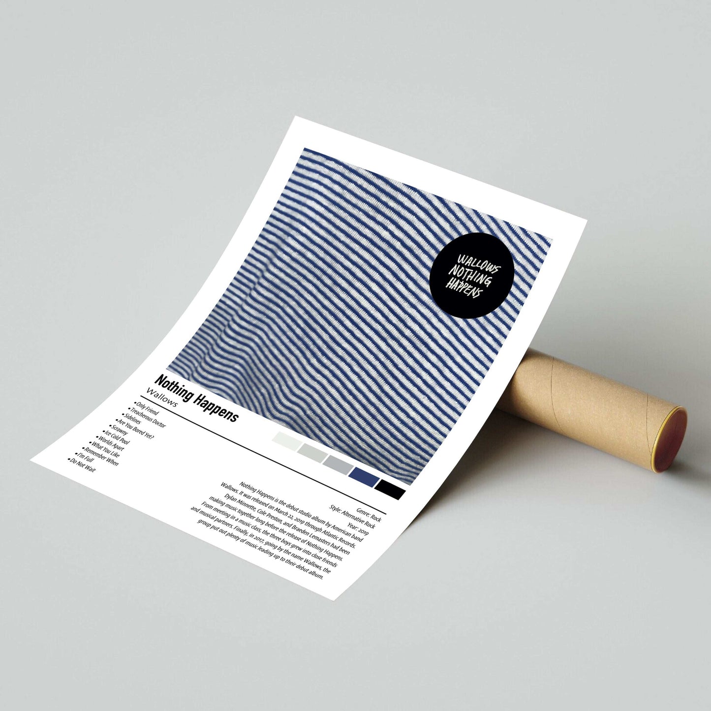 Wallows | Nothing Happens | Custom Album Cover Poster Print