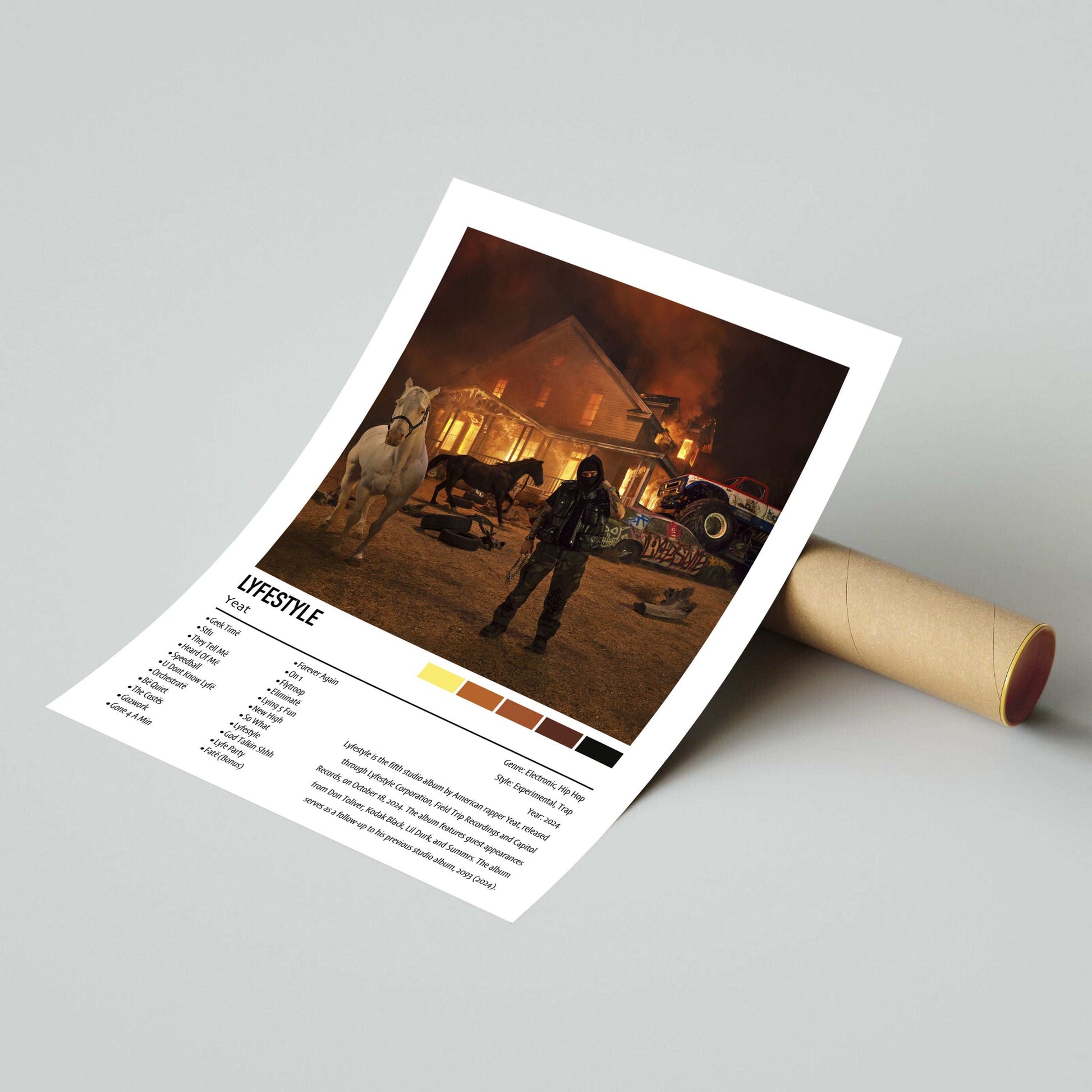 Yeat | LYFESTYLE | Custom Album Cover Poster Print