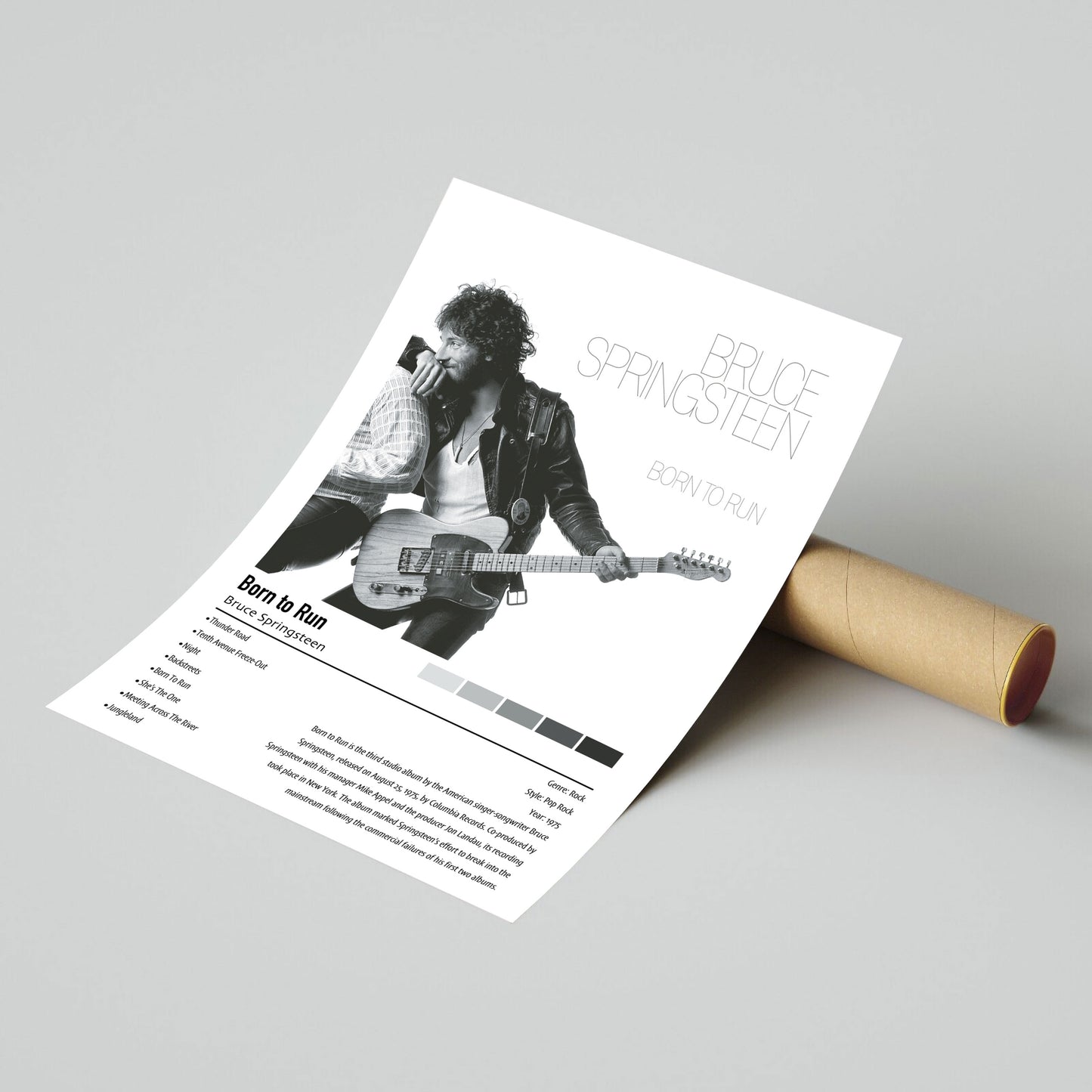 Bruce Springsteen | Born To Run | Custom Album Cover Poster Print